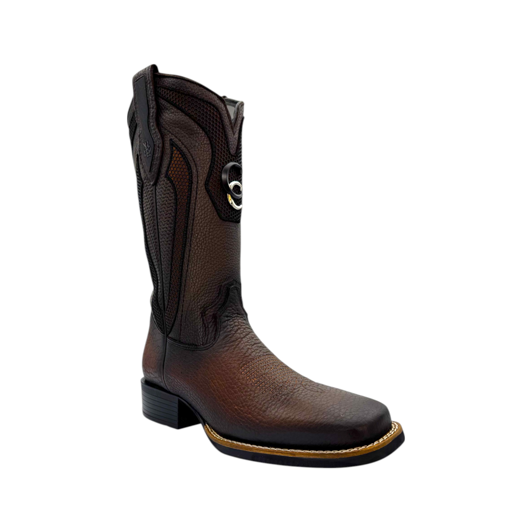 BOTA RODEO EN PIEL GENUINA DE BISONTE PARA CABALLERO