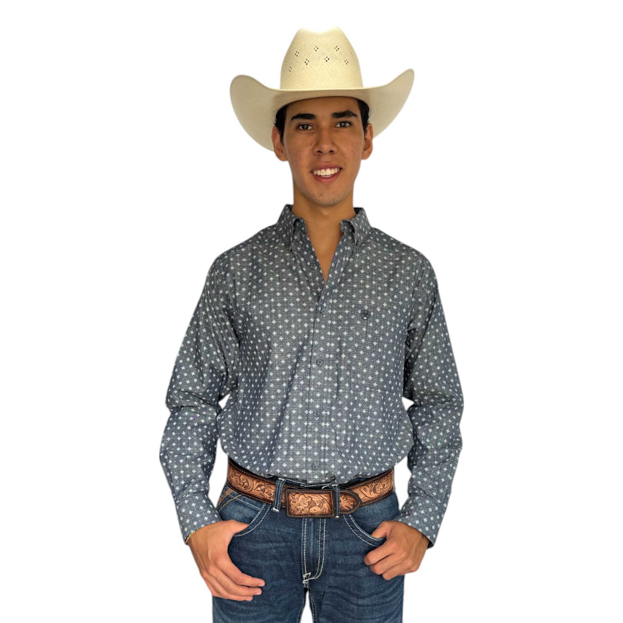 CAMISA ARIAT CHIP CORTE CLASICO