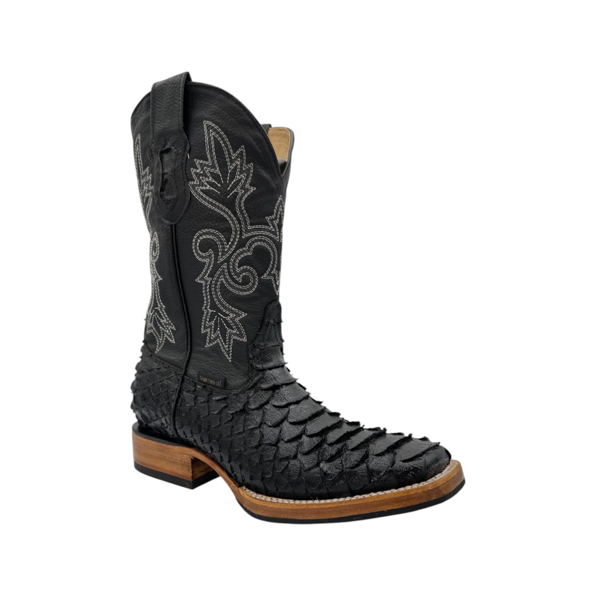 BOTA VAQUERO SM HORMA RODEO IMIT. PITON NEGRO