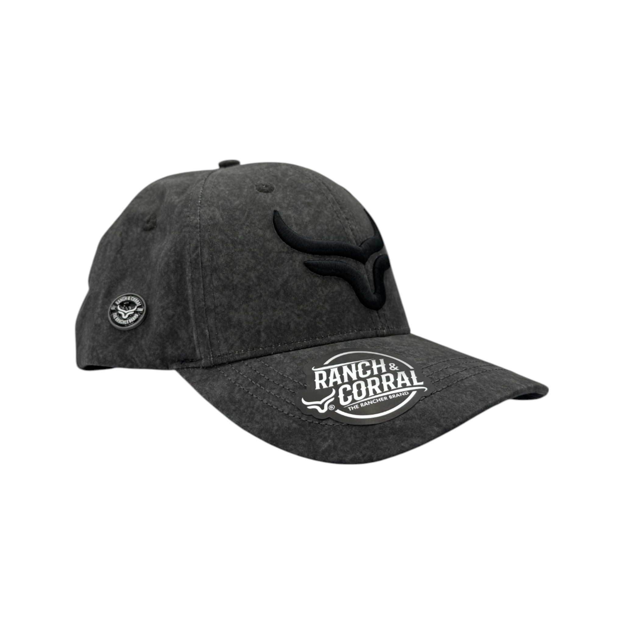 IMG_8733-Photoroom GORRA RANCH&CORRAL CLASSIC GRIS LOGO NEGRO.