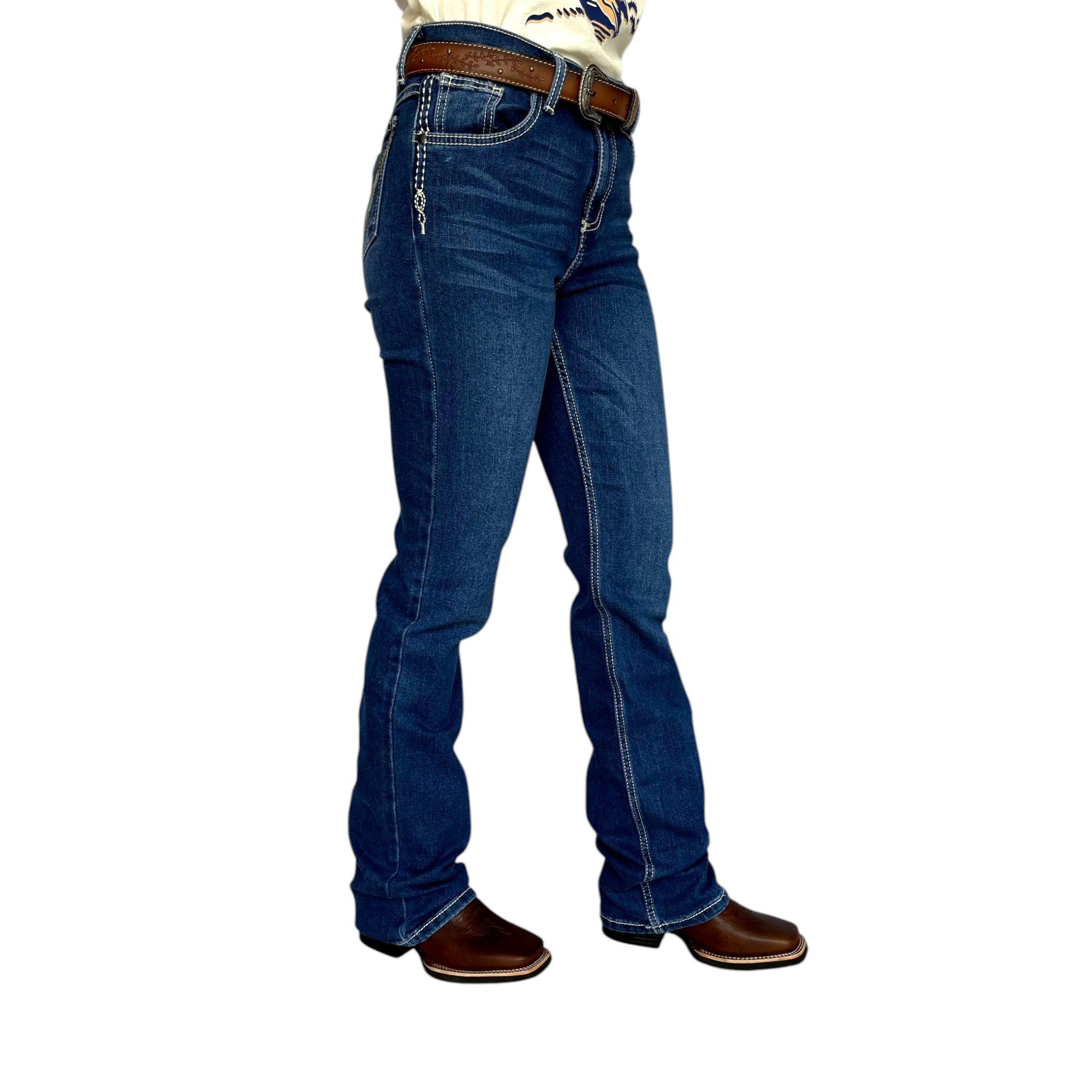 PANTALON WRANGLER DE DAMA CINTURA ALTA. MOD.112373595