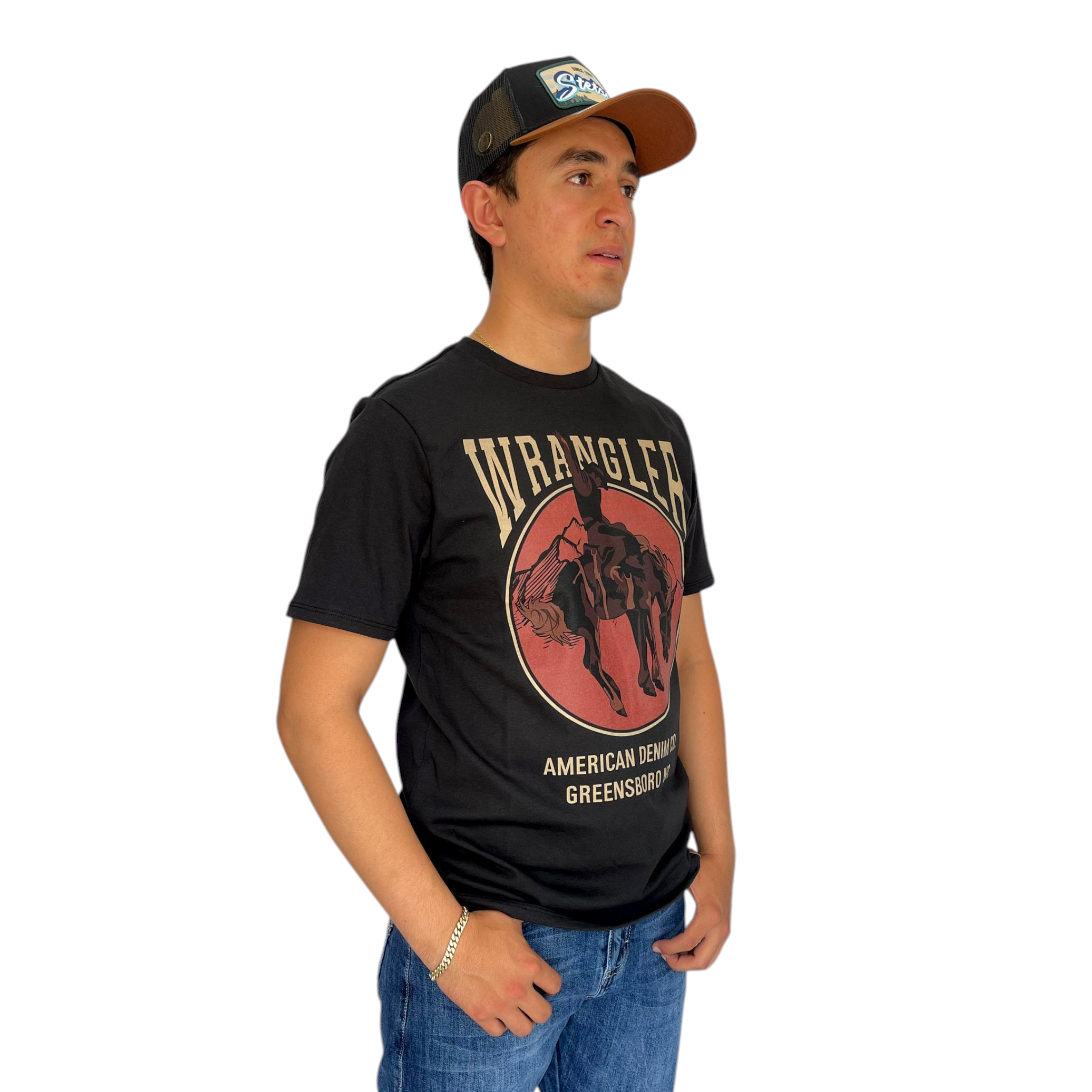 PLAYERA DE CABALLERO WRANGLER AMERICAN DENIM.