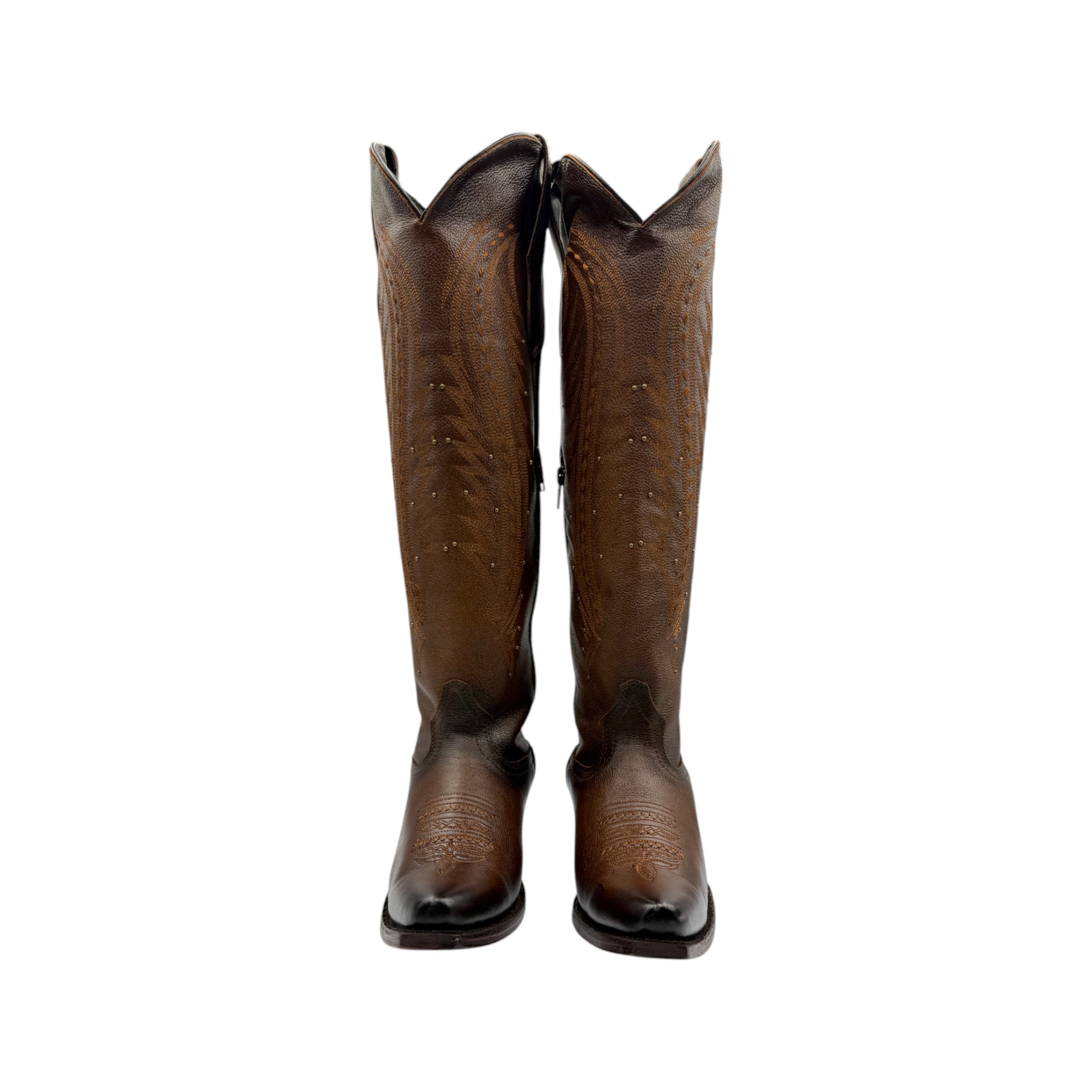 BOTA VAQUERO SM DE DAMA TUBO ALTO TEXANO TABACO.