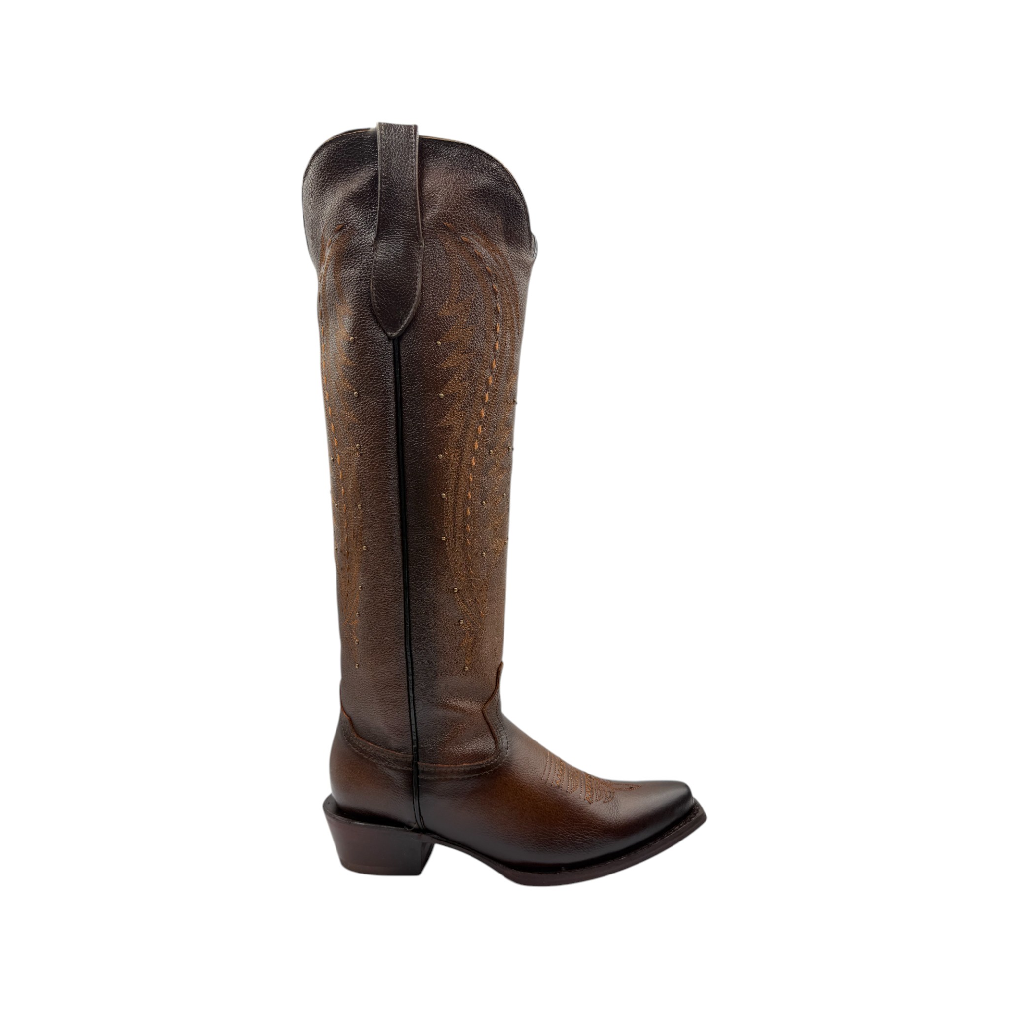 BOTA VAQUERO SM DE DAMA TUBO ALTO TEXANO TABACO.