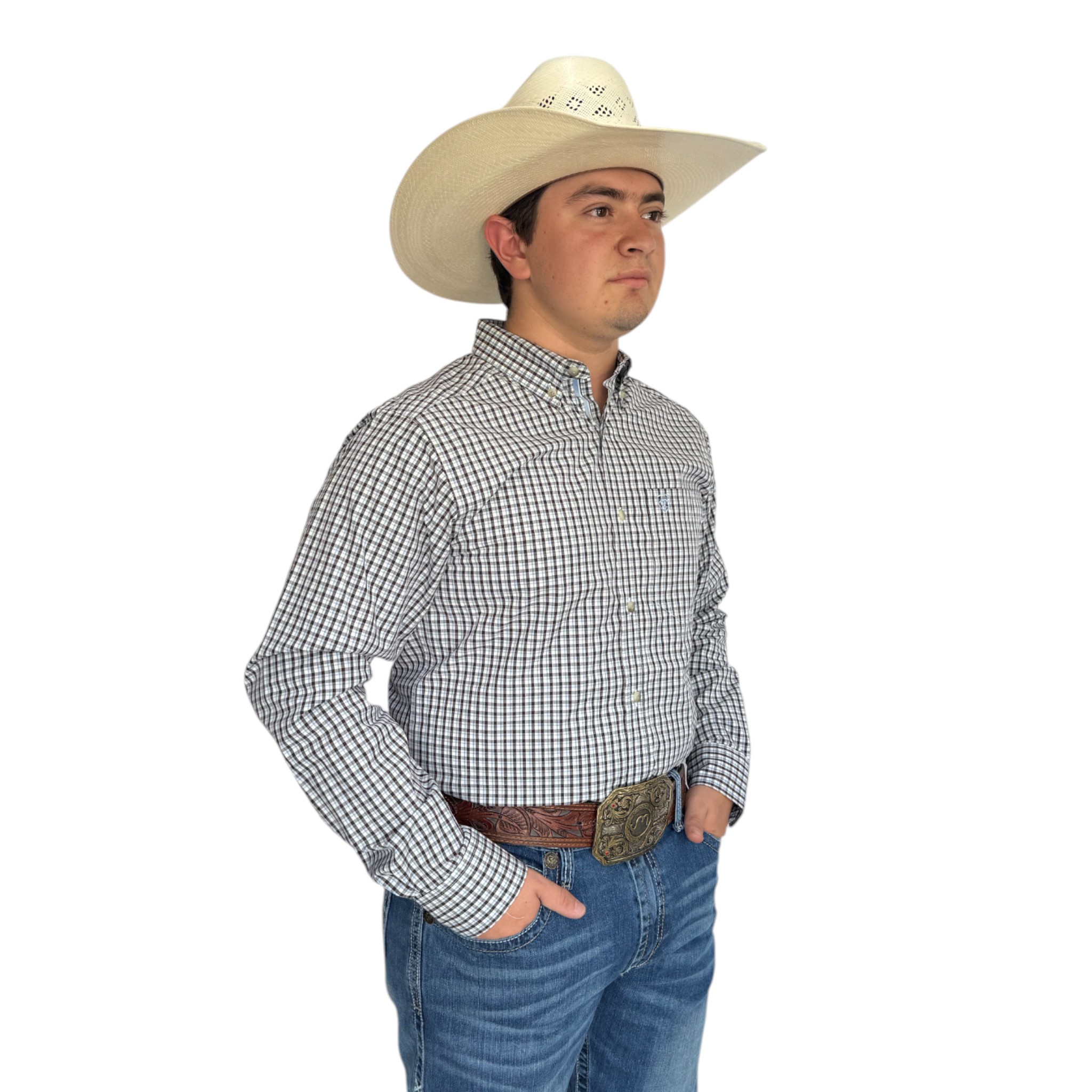 CAMISA ARIAT PRO SERIES CREEK FITTED