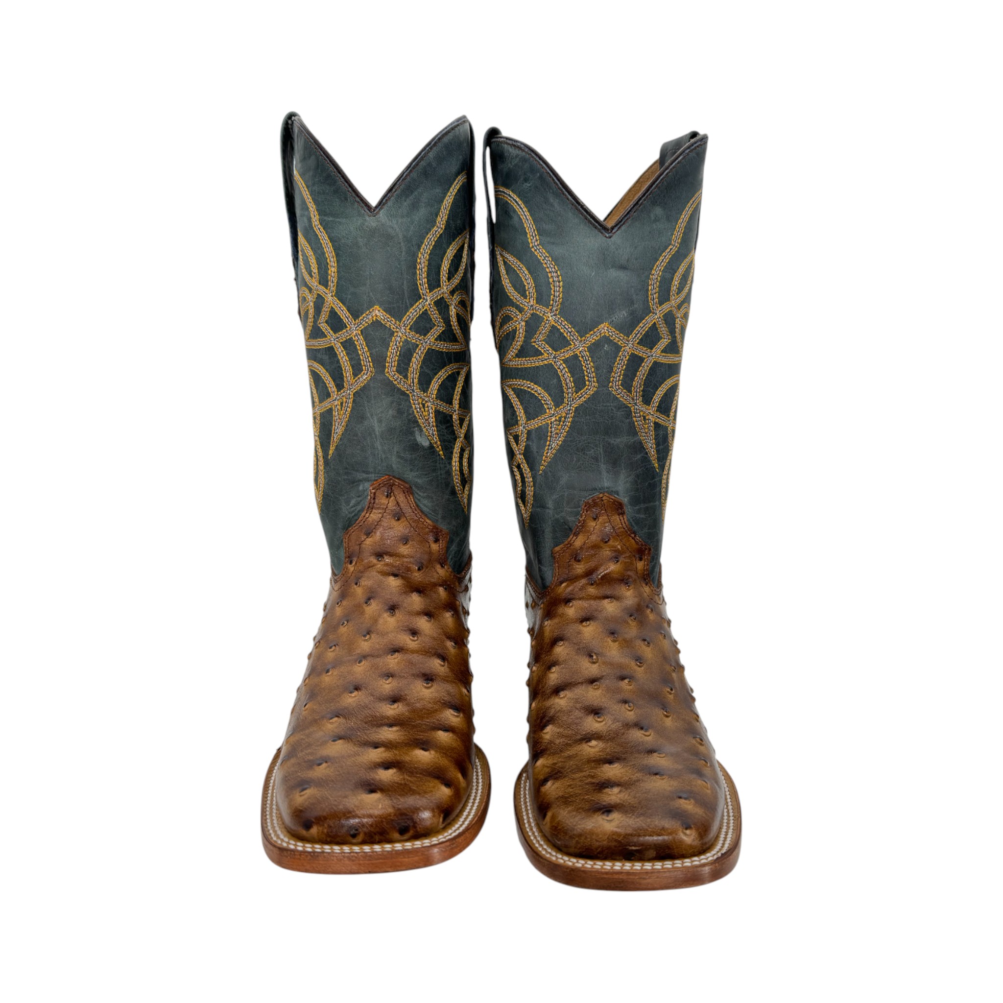 BOTA REYWELT IMITACION DE AVESTRUZ MIEL.