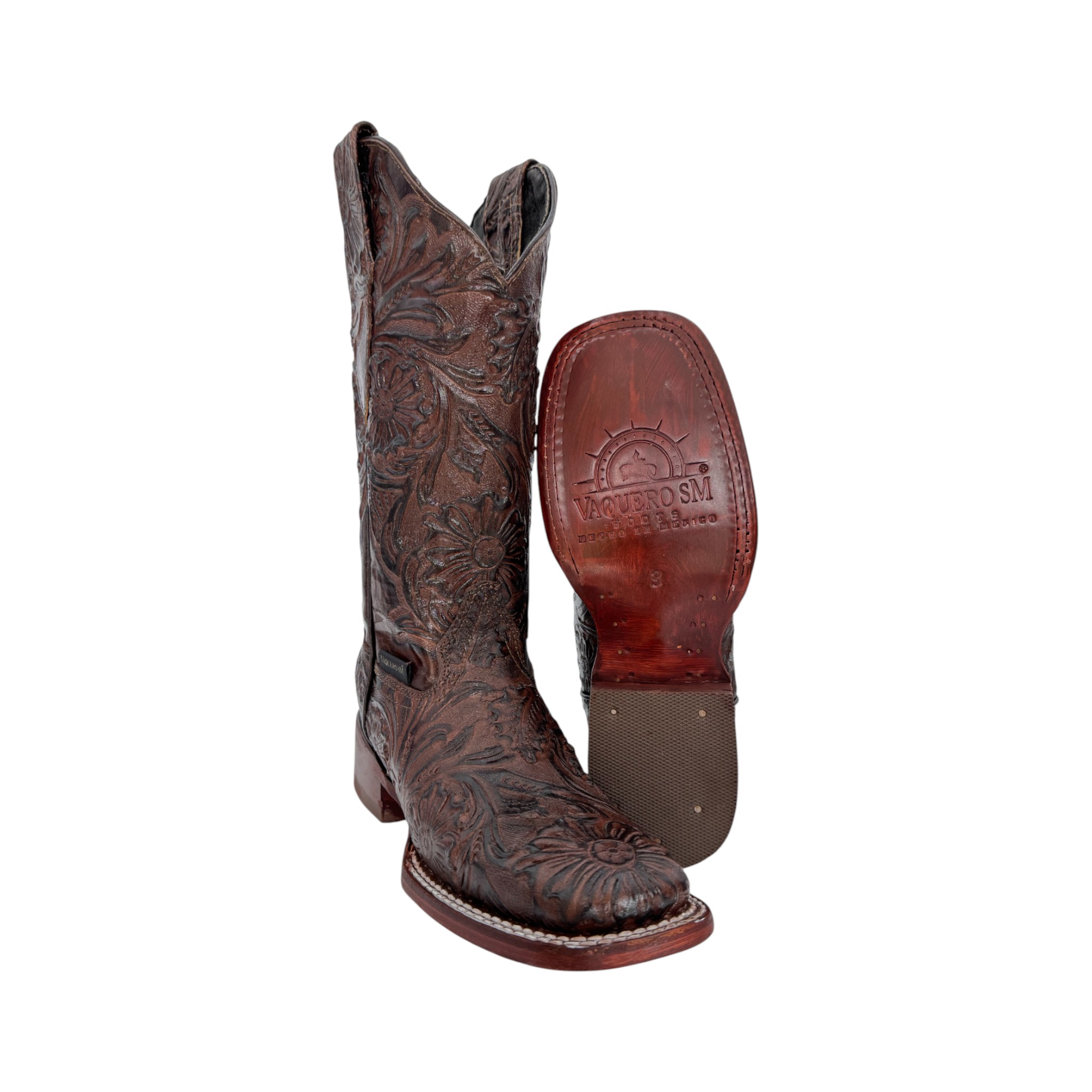 BOTA VAQUERO SM CINCELADA CAFE.