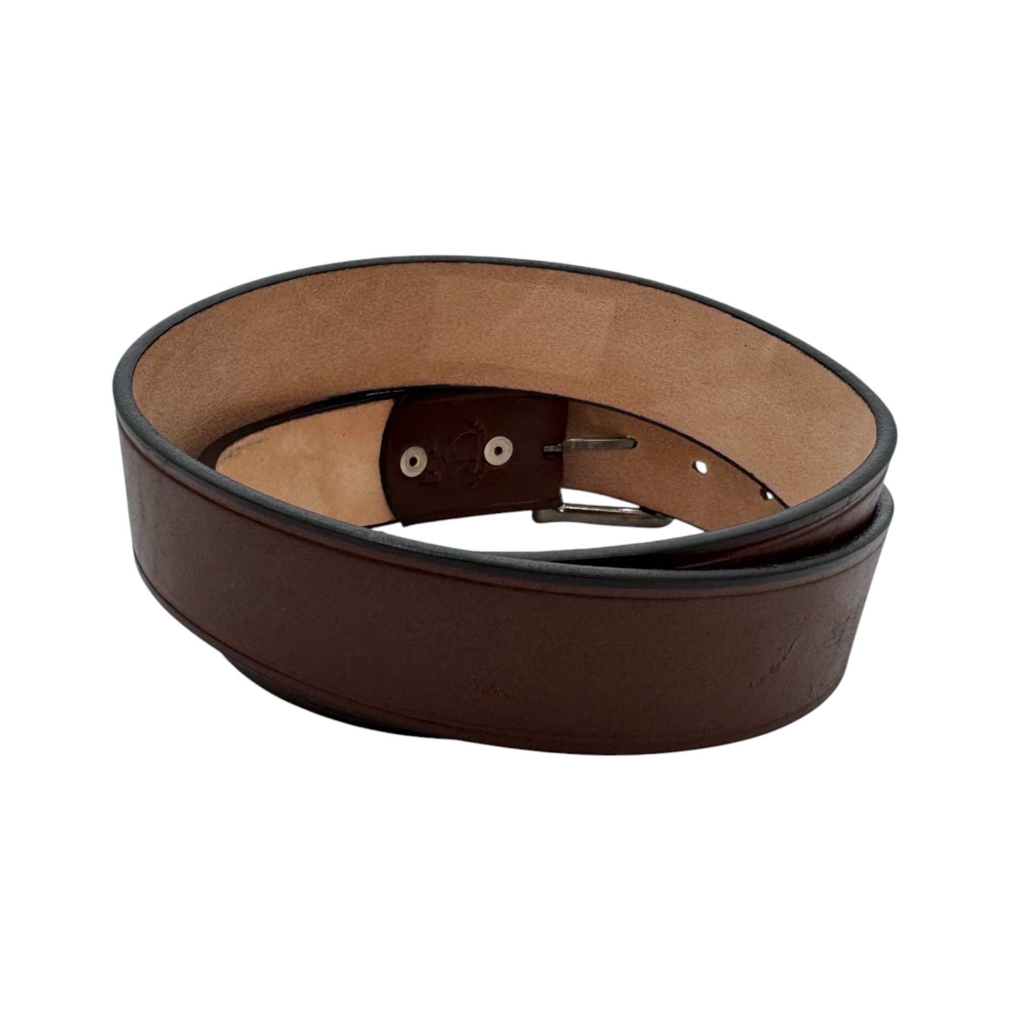 CINTO EN PIEL DE 40MM CAFÉ.