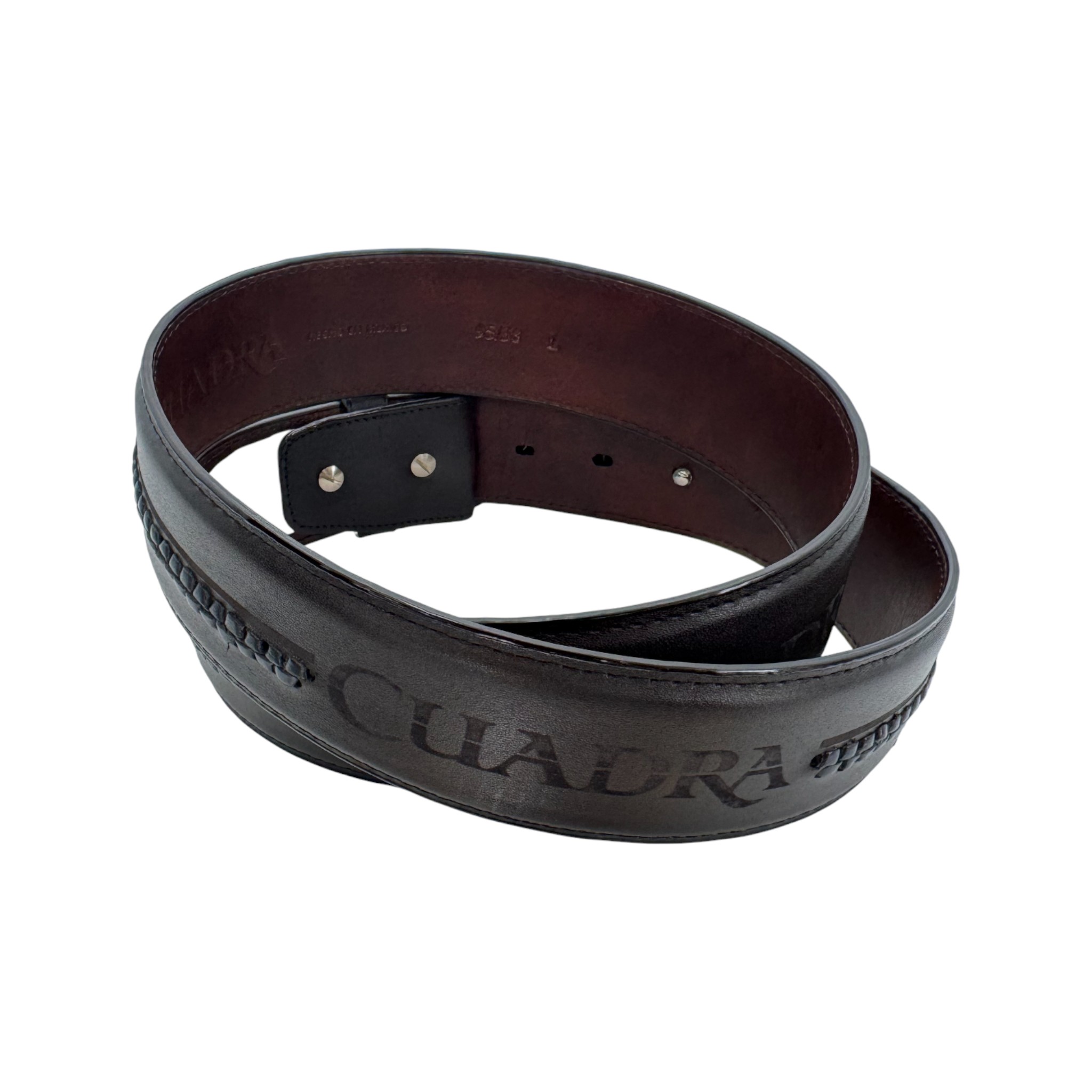 CINTURON VAQUERO PARA CABALLERO EN PIEL GENUINA DE PITON AZUL.