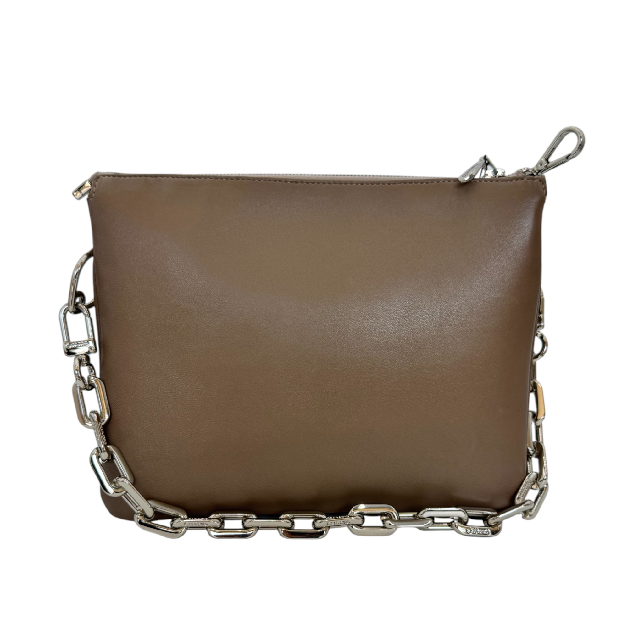 BOLSO DE HOMBRO EN PIEL GENUINA DE OVINO PARA DAMA.