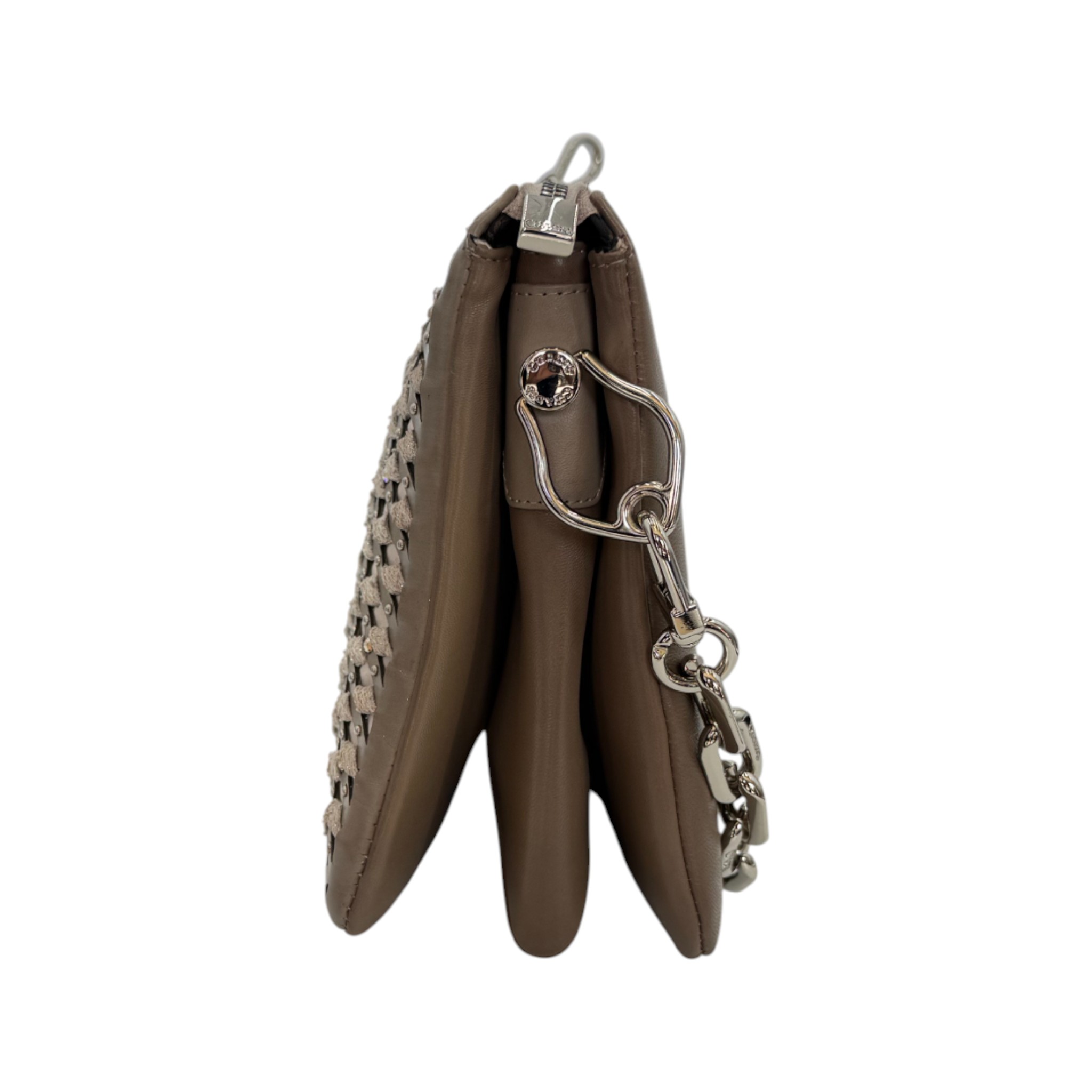 BOLSO DE HOMBRO EN PIEL GENUINA DE OVINO PARA DAMA.