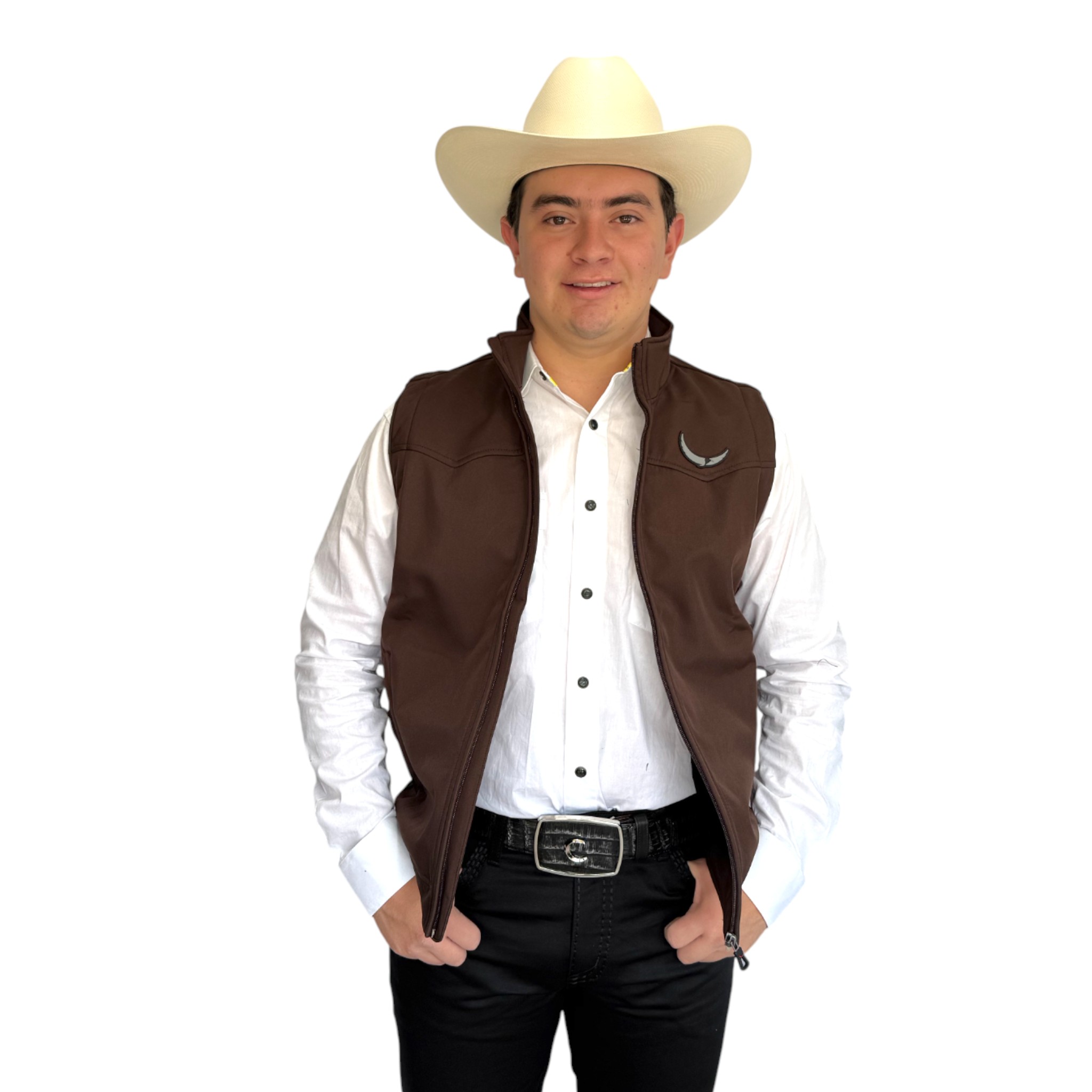 CHALECO MCALLEN CAFÉ SPANDEX.