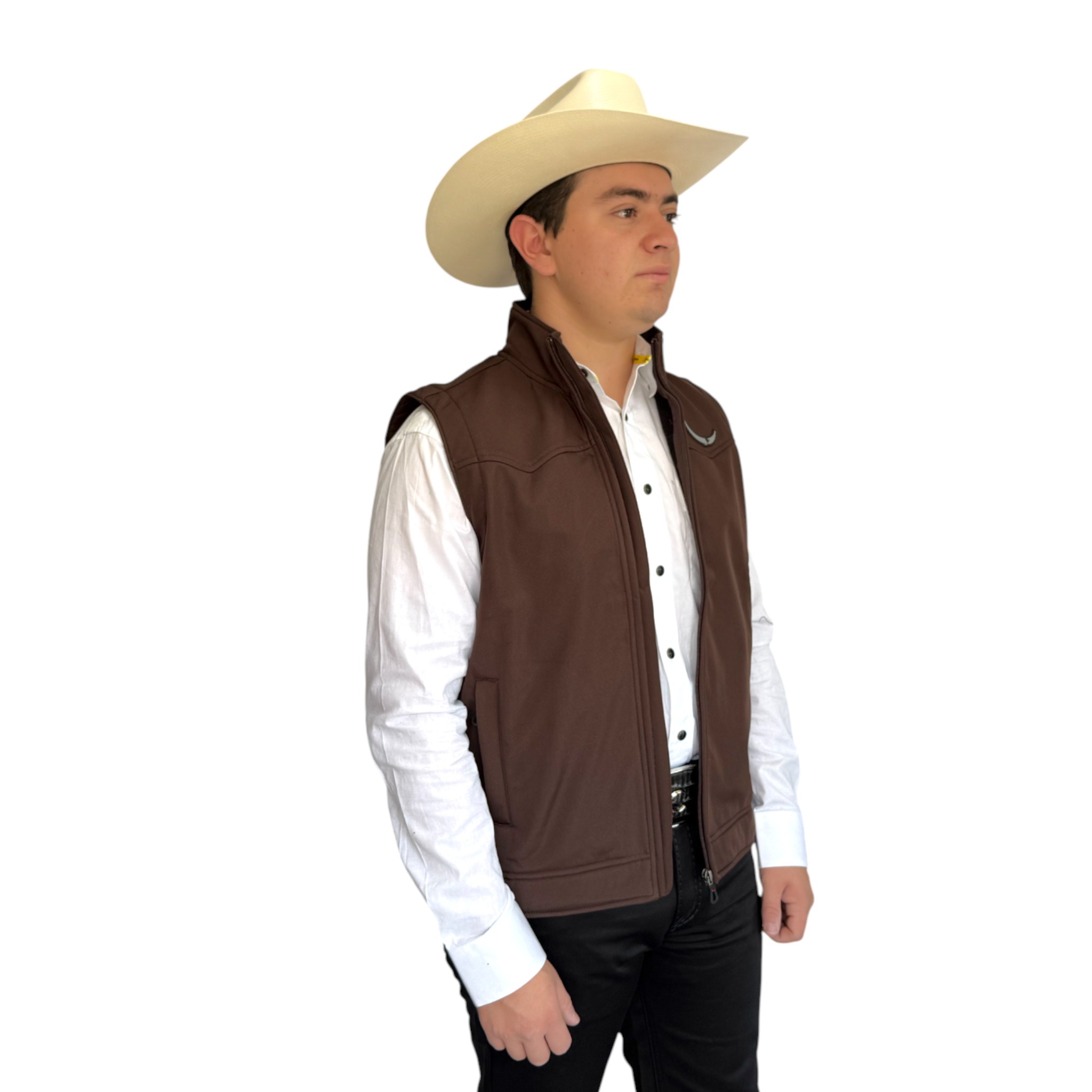 CHALECO MCALLEN CAFÉ SPANDEX.