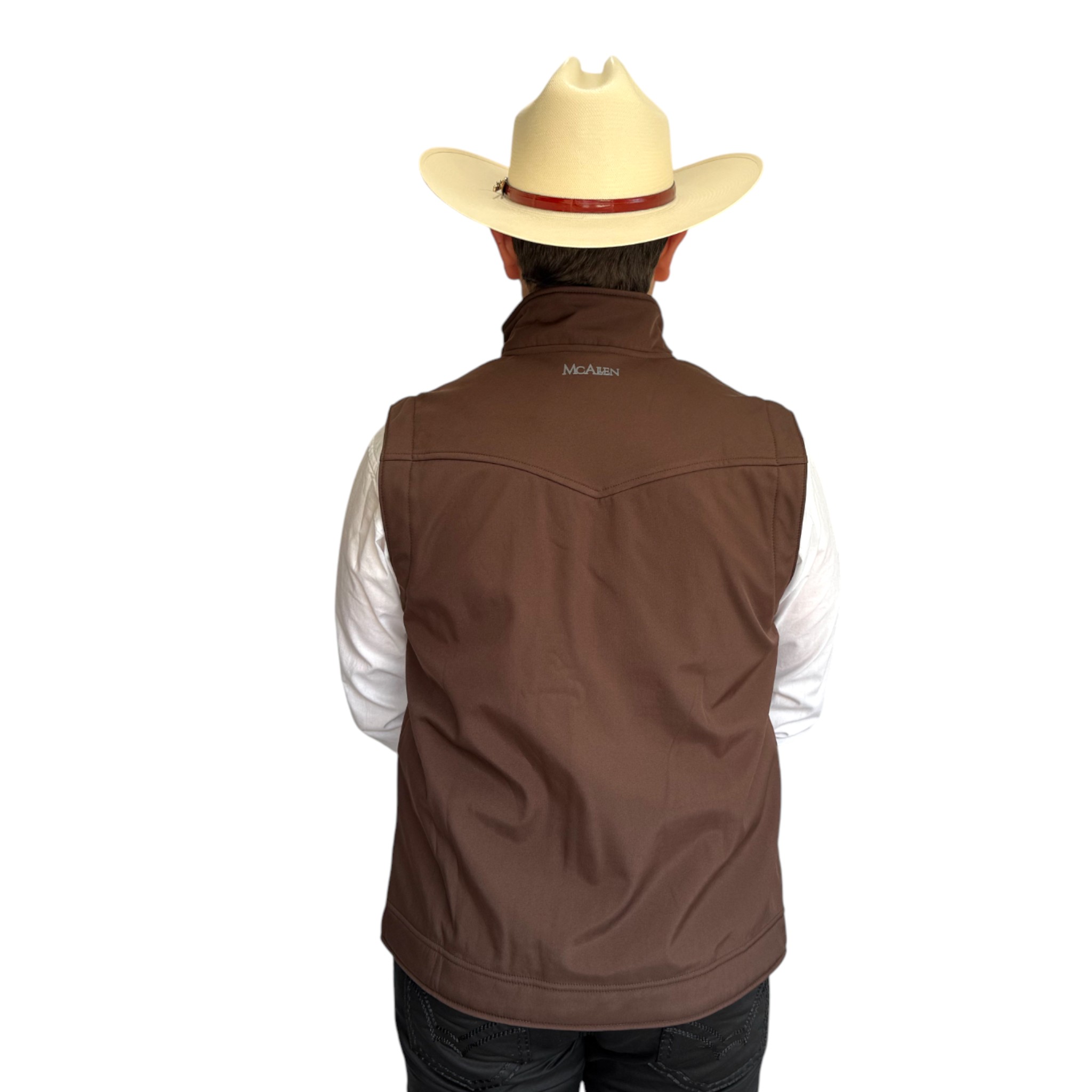 CHALECO MCALLEN CAFÉ SPANDEX.