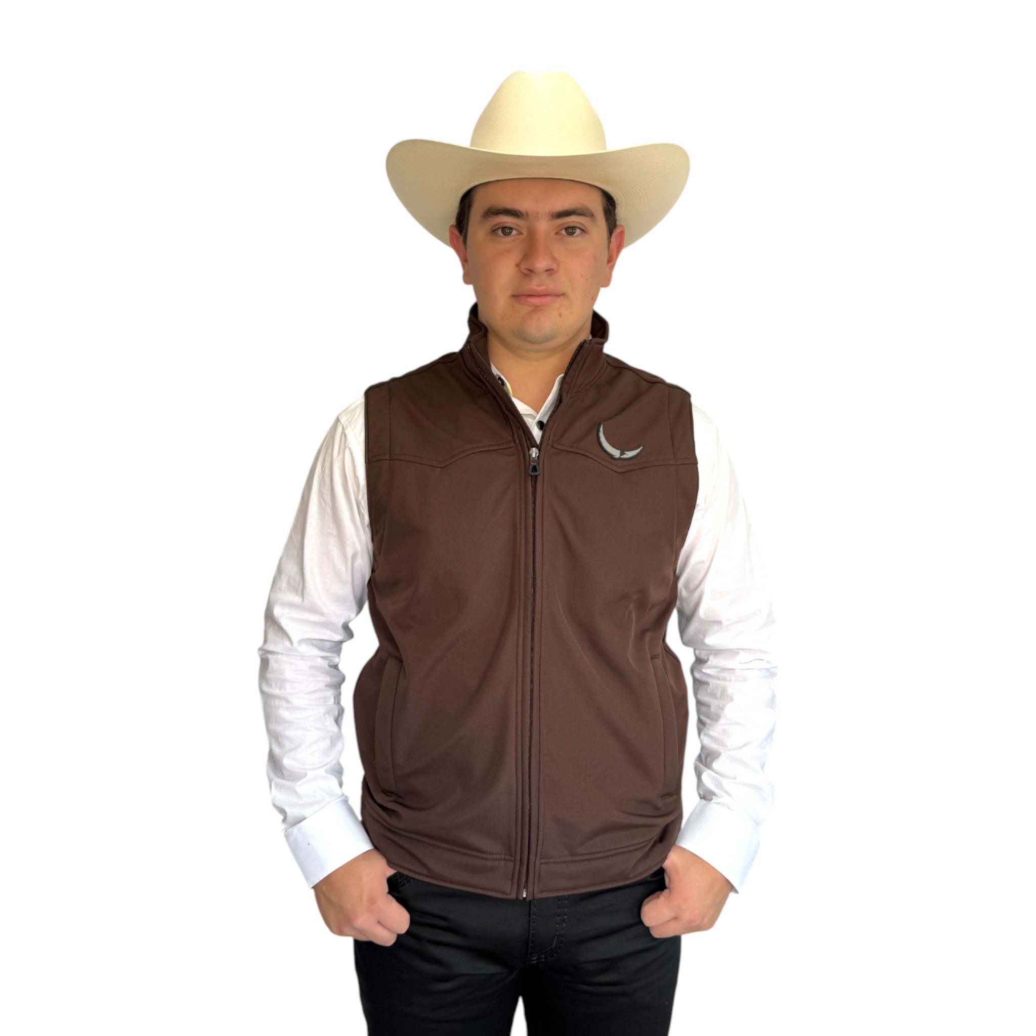 CHALECO MCALLEN CAFÉ SPANDEX.