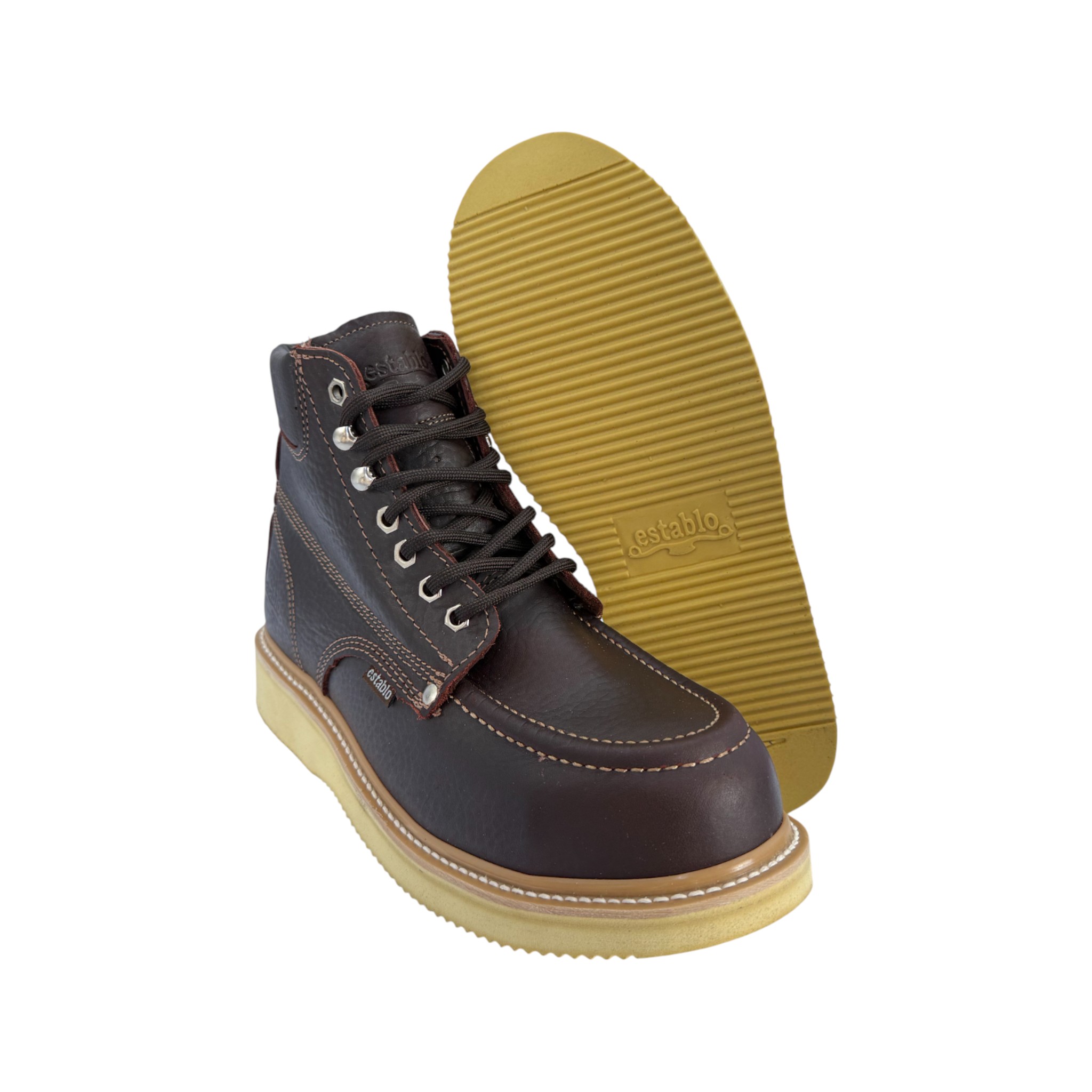 BOTA ESTABLO DE AGUJETA CON CASCO DE TRABAJO SHEDRON.