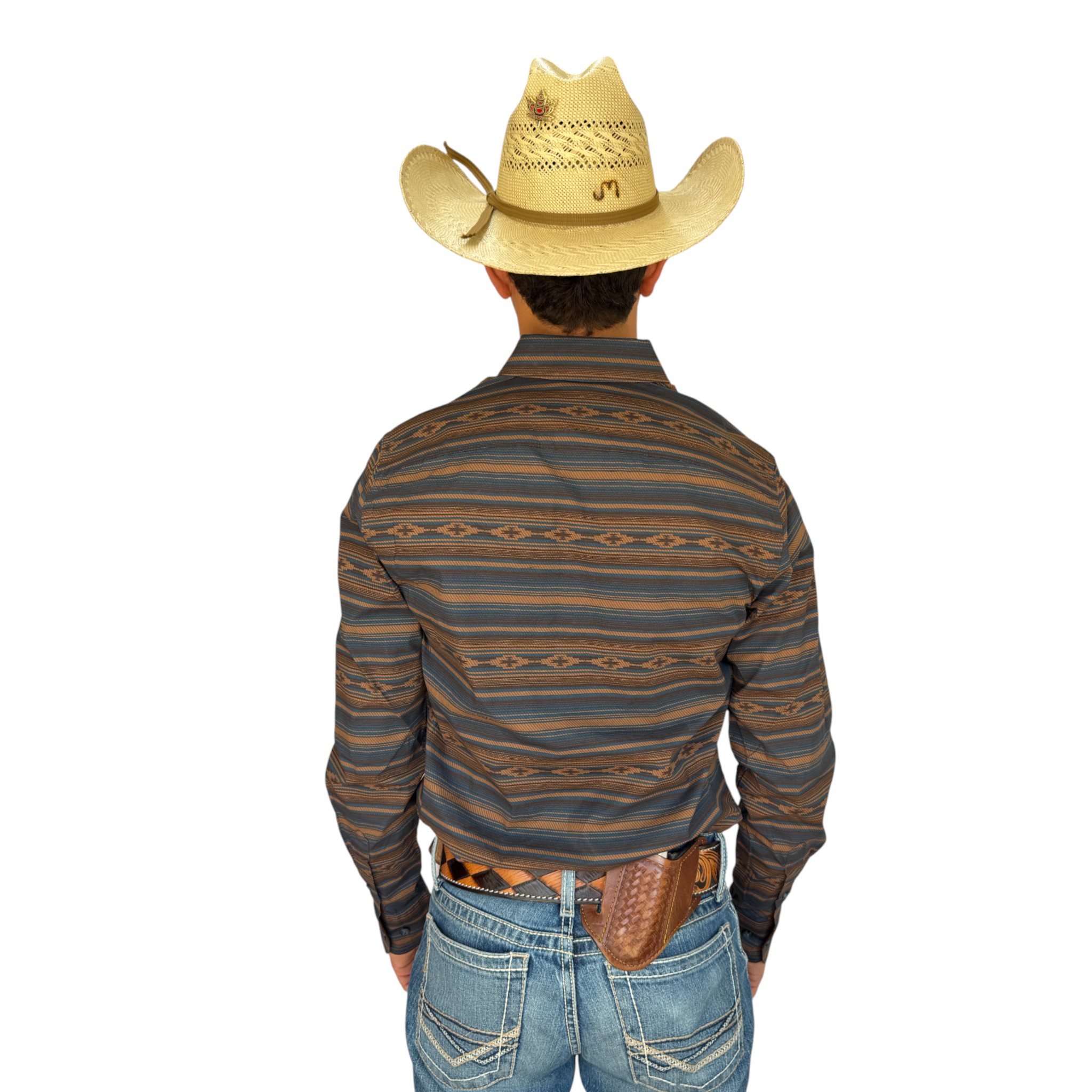 CAMISA ARIAT CHECOTAH CAFÉ.