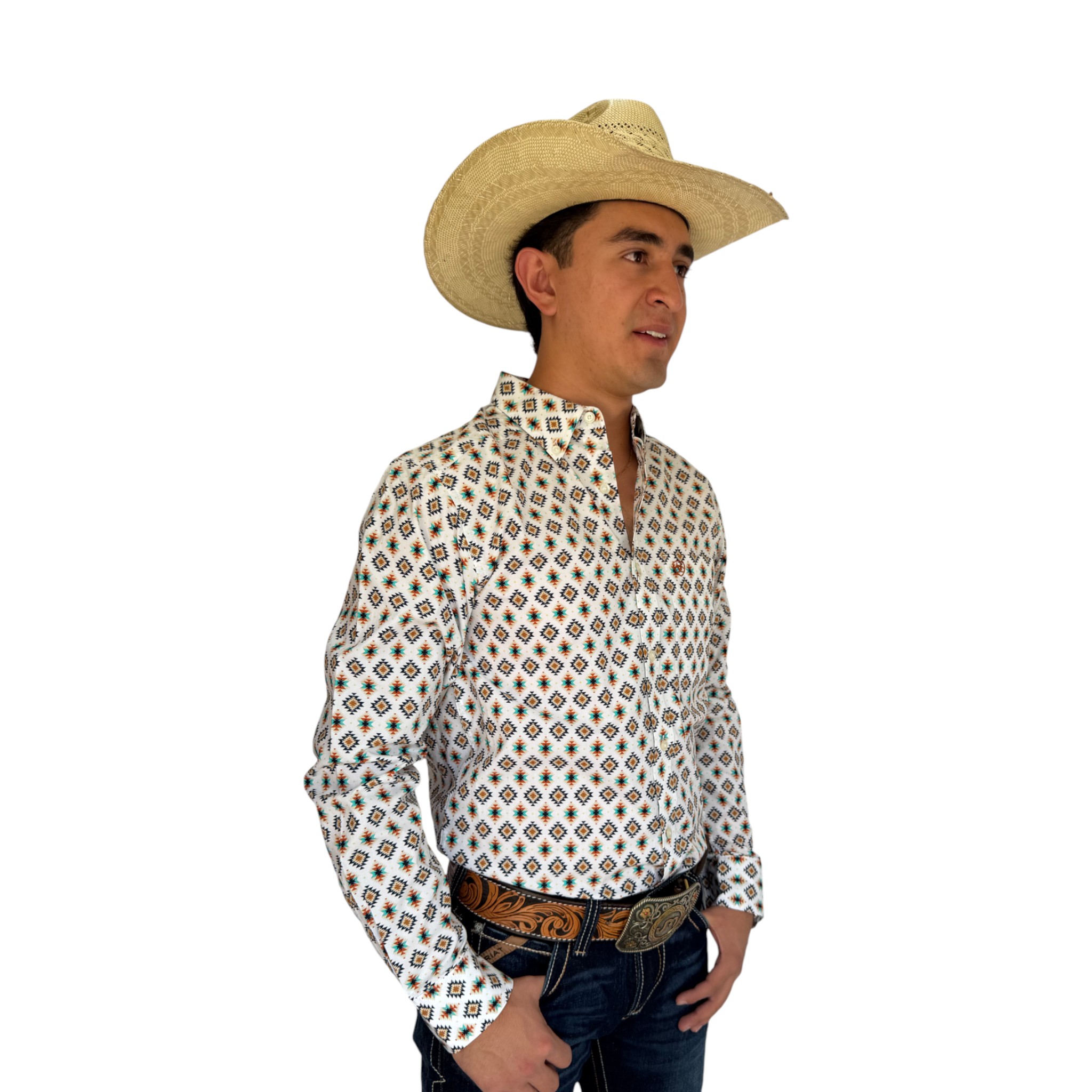 CAMISA ARIAT AJUSTADA CORTE FITTED.
