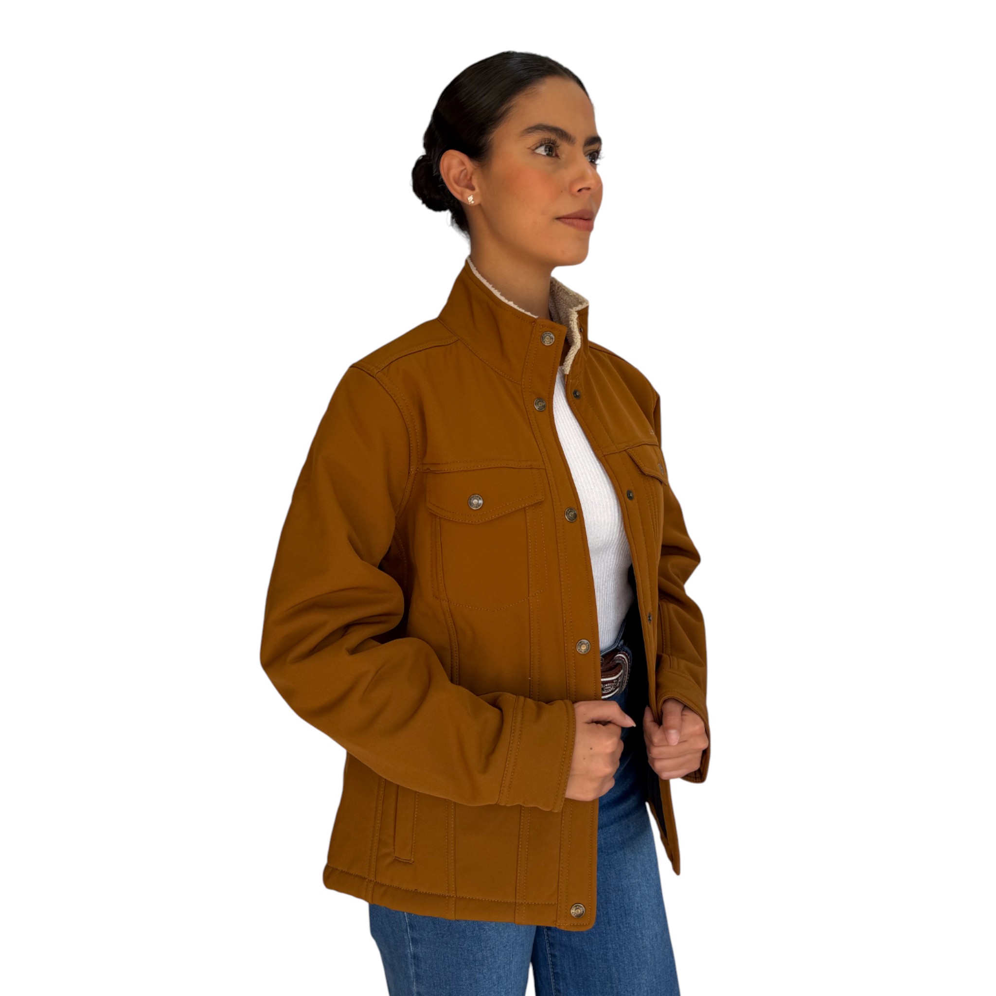 CHAMARRA ARIAT DAMA CAMEL.