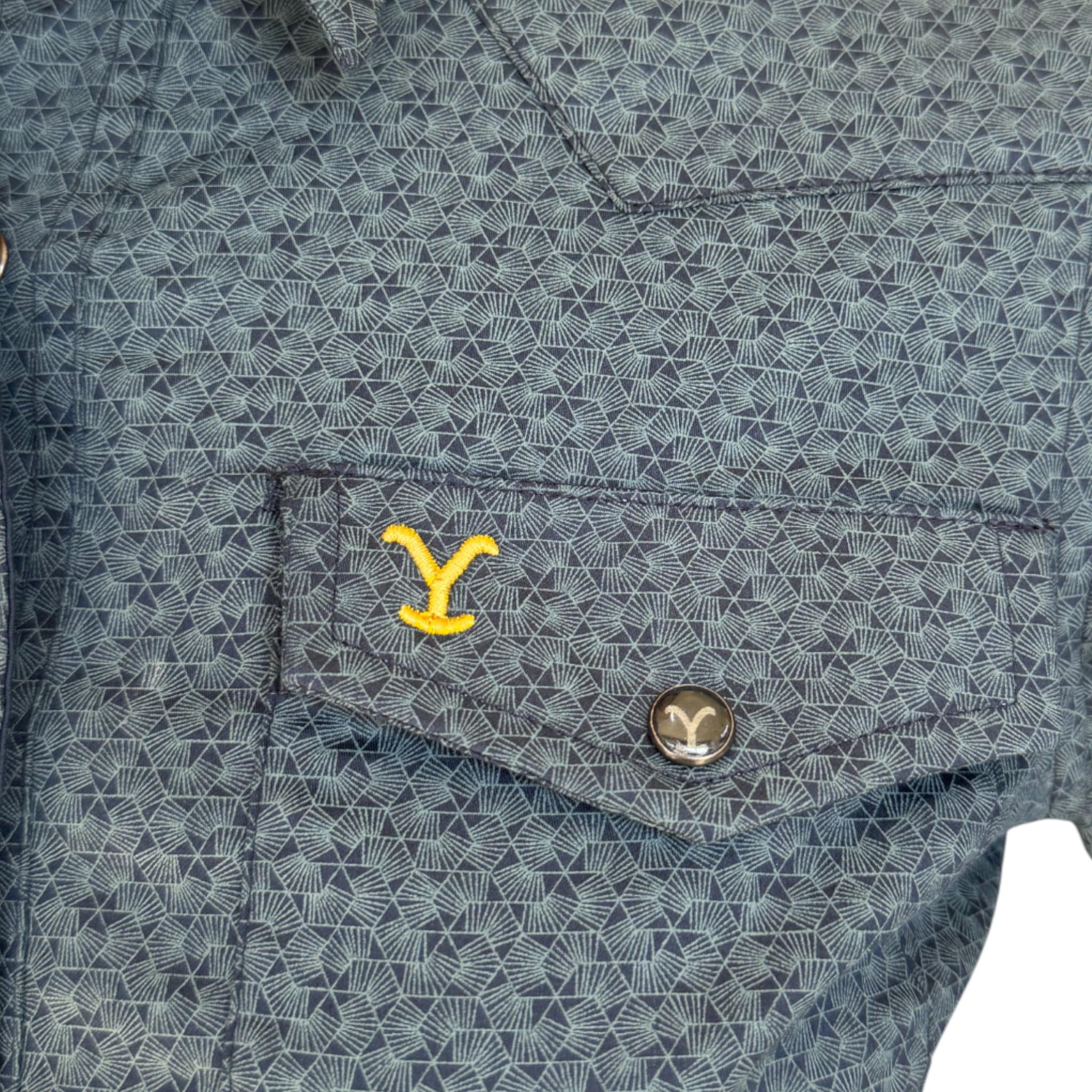 CAMISA DAMA YELLOWSTONE AZUL MARINO.