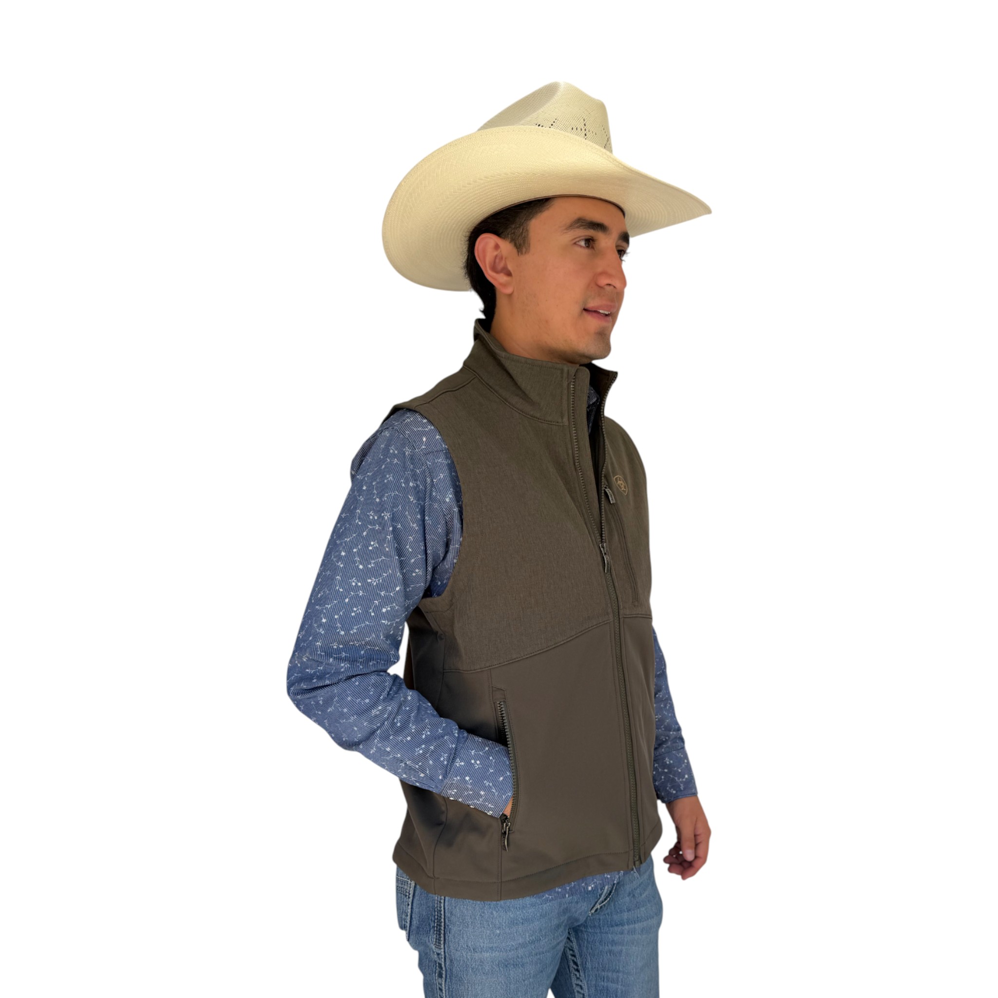 CHALECO CABALLERO SOFTSHELL COLOR OLIVO