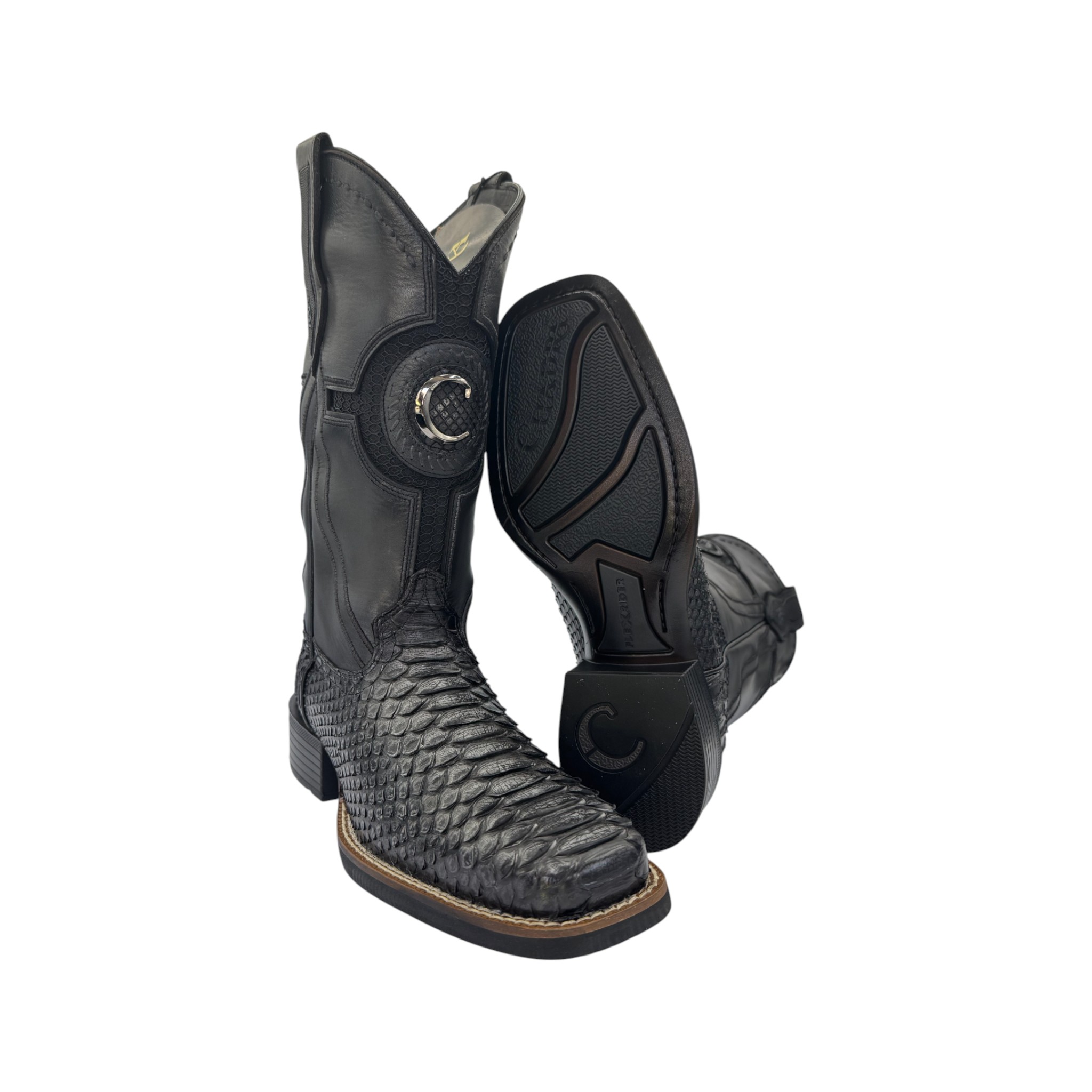 BOTA RODEO EN PIEL GENUINA DE PITÓN PARA CABALLERO