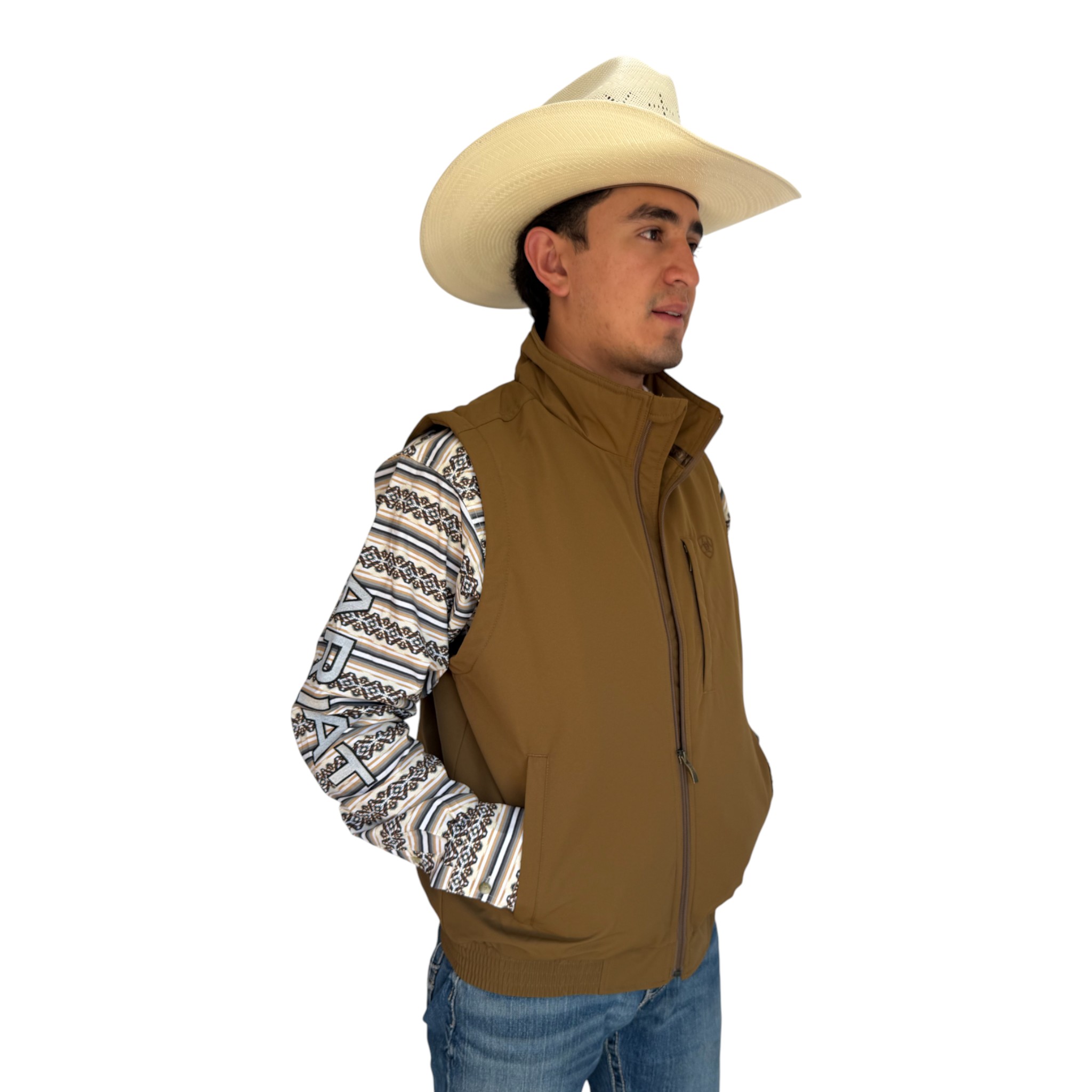 CHALECO ARIAT CABALLERO SOFTSHELL COLOR CAMEL
