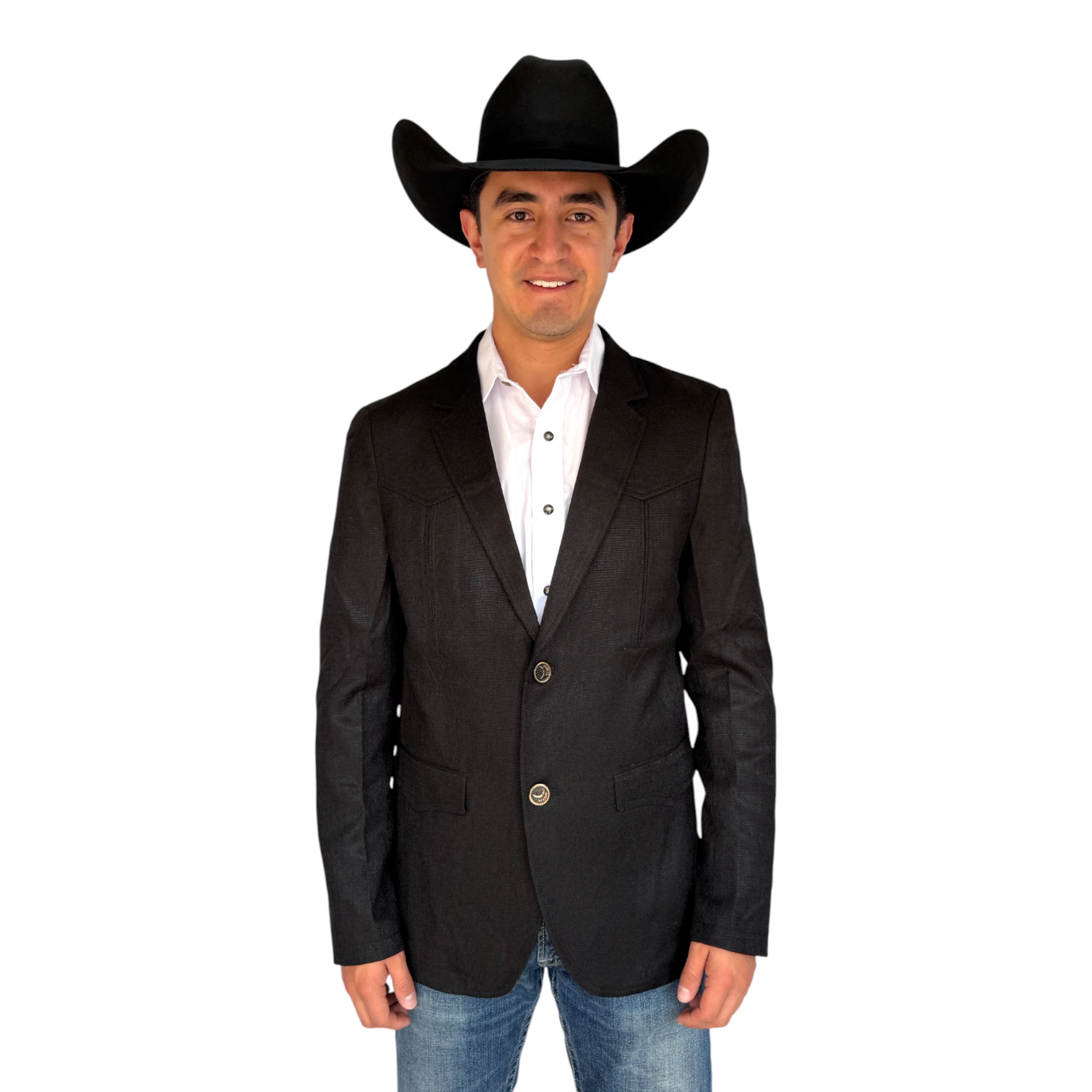 SACO MCALLEN COWVOY YUCATECO NEGRO.