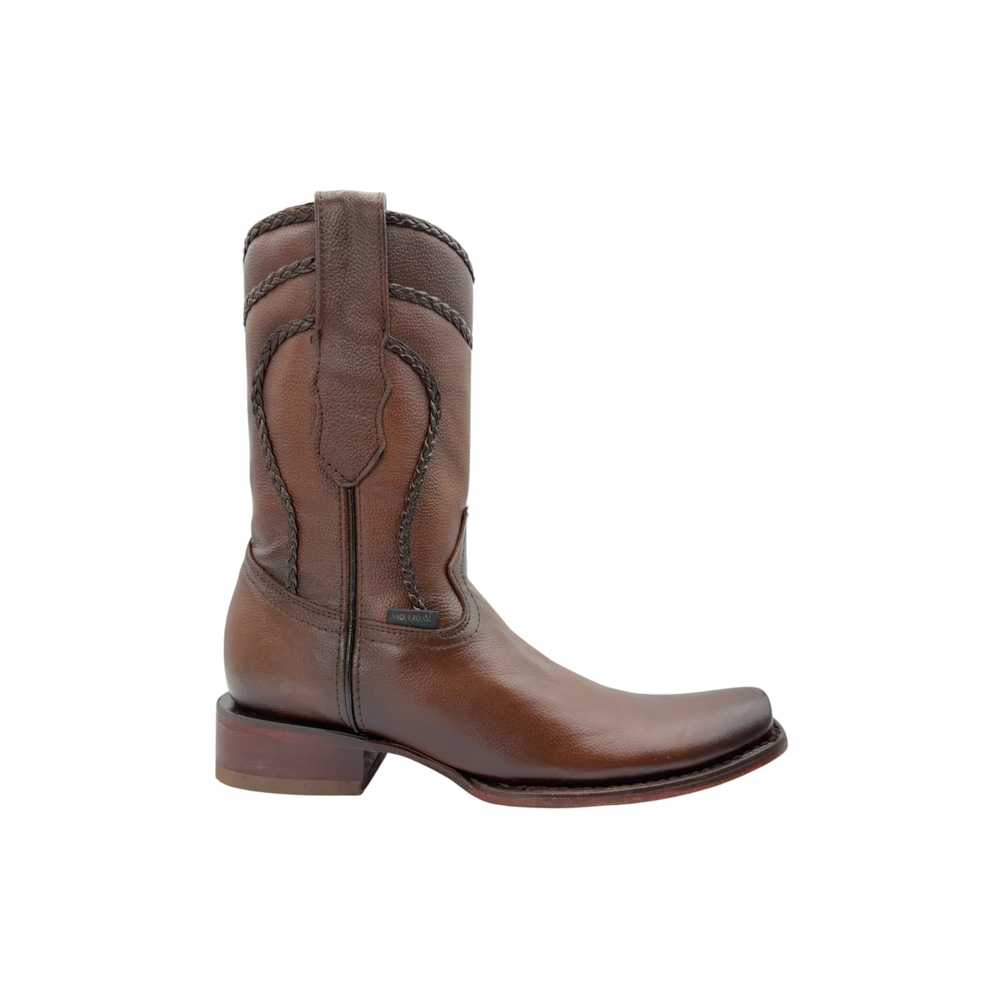 BOTA VAQUERO SM HORMA FRANCO PIEL DE VENADO ORIGINAL TABACO.