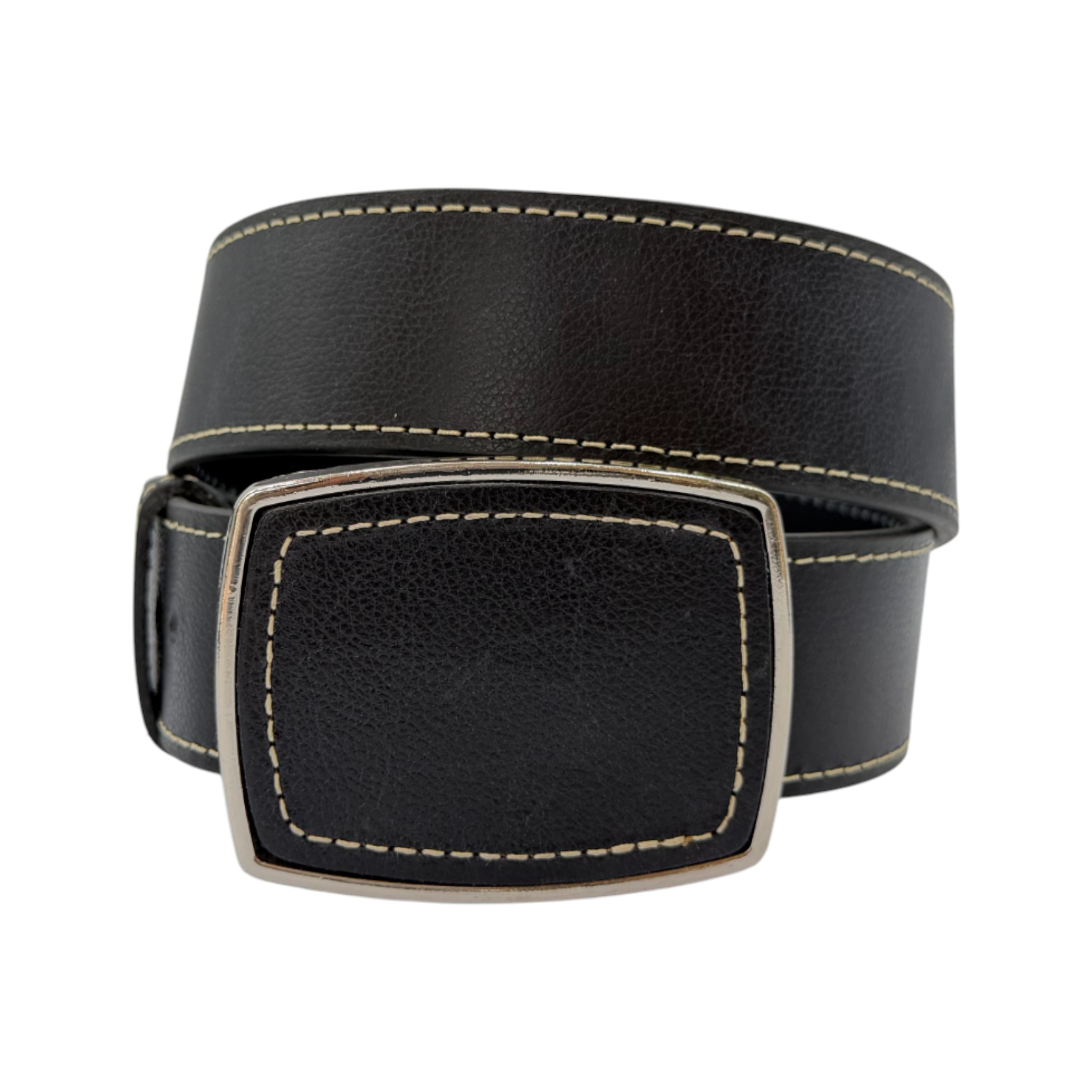 CINTO DE PIEL DE RES ALABAMA NEGRO.