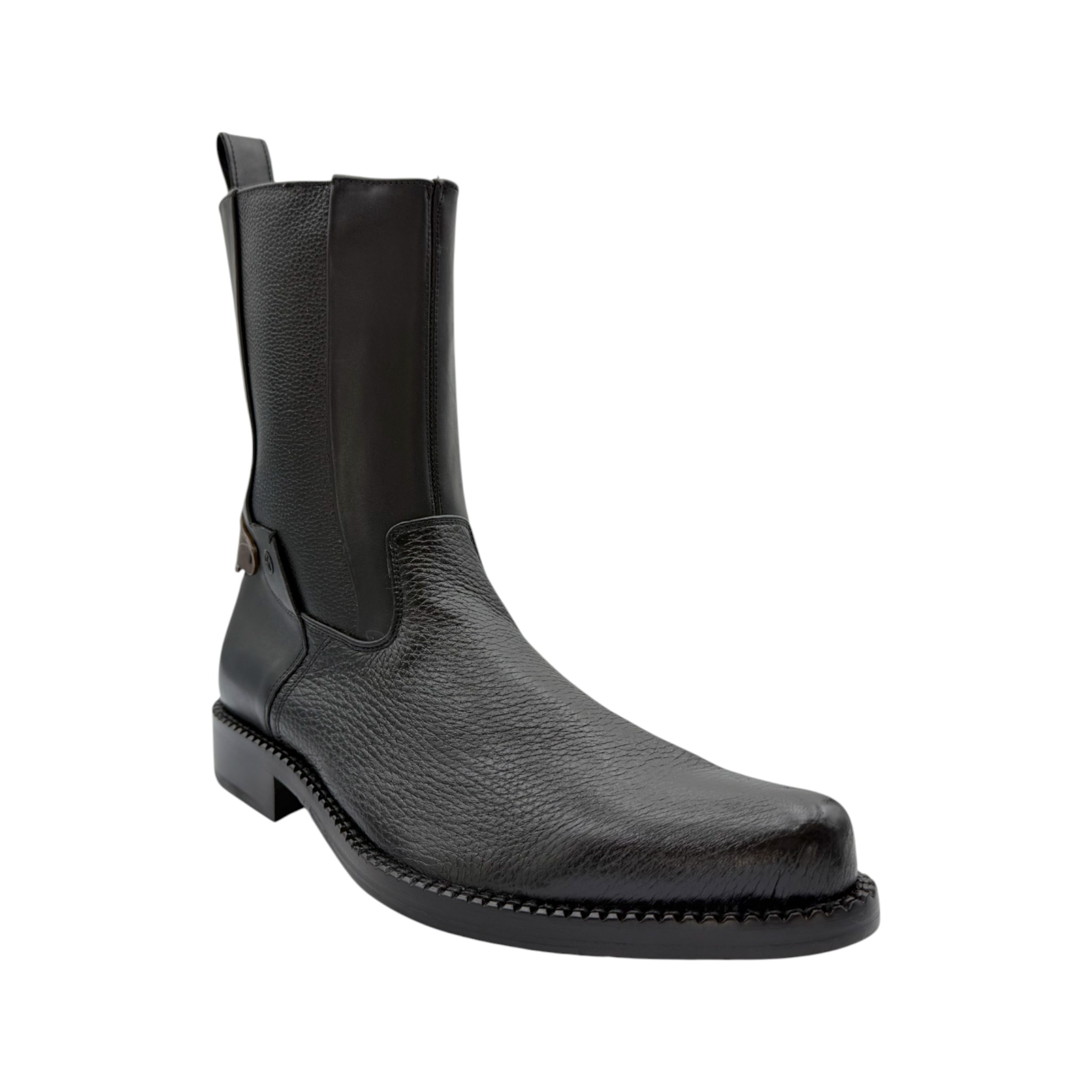 BOTA DE VESTIR EN PIEL GENUINA DE VENADO PARA CABALLERO.