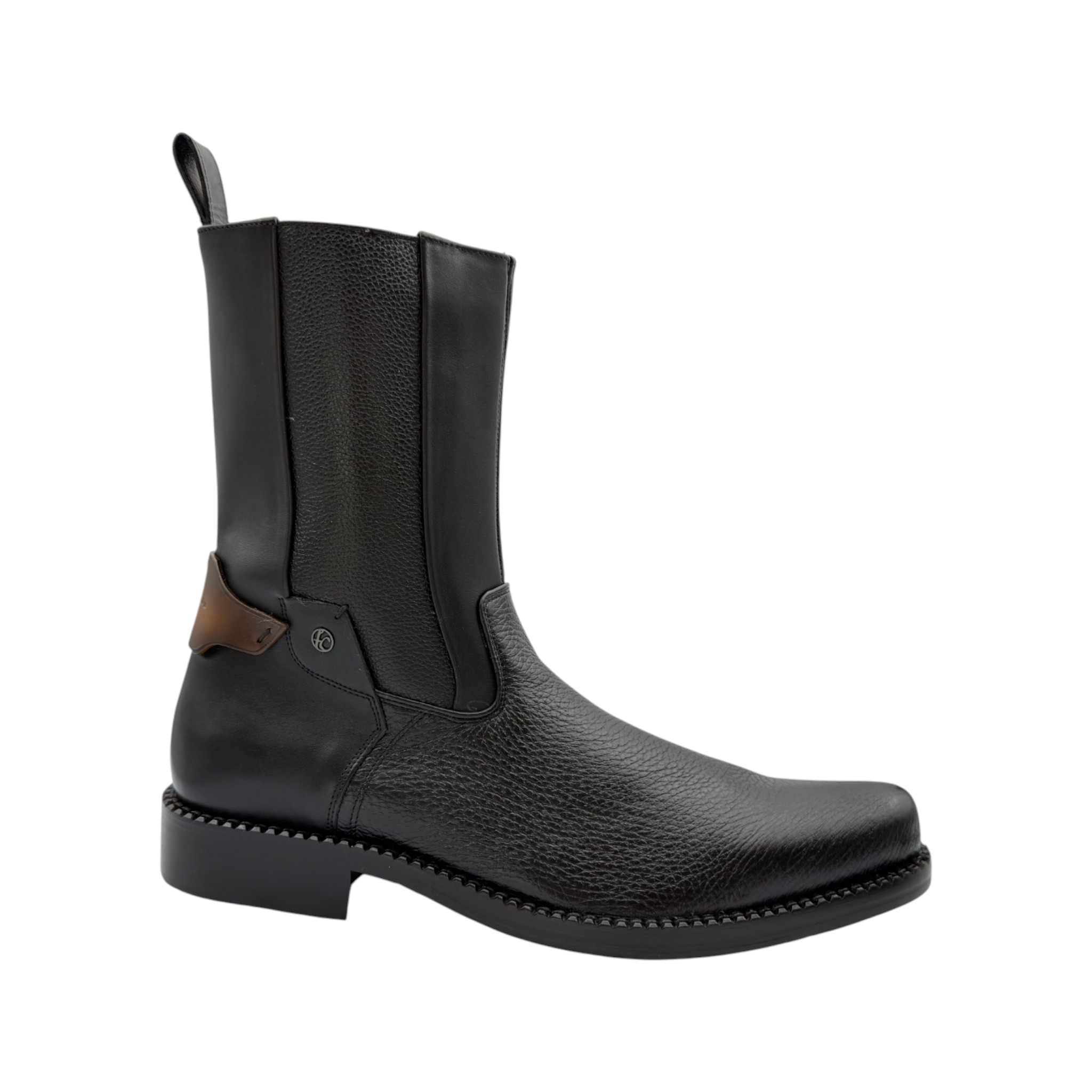 BOTA DE VESTIR EN PIEL GENUINA DE VENADO PARA CABALLERO.