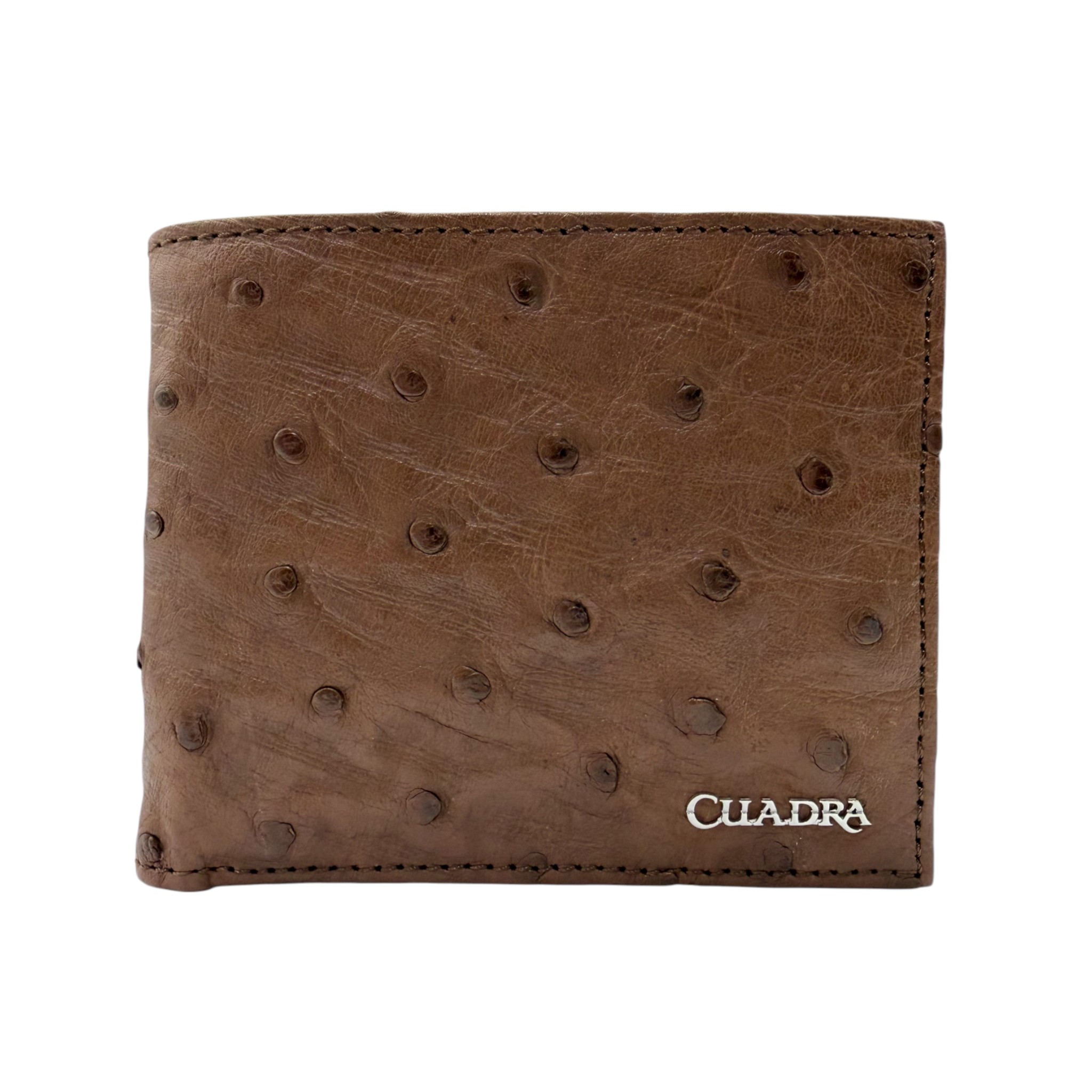 IMG_4254-Photoroom CARTERA CUADRA EN PIEL GENUINA DE AVESTRUZ COLOR TANGO TABACO.