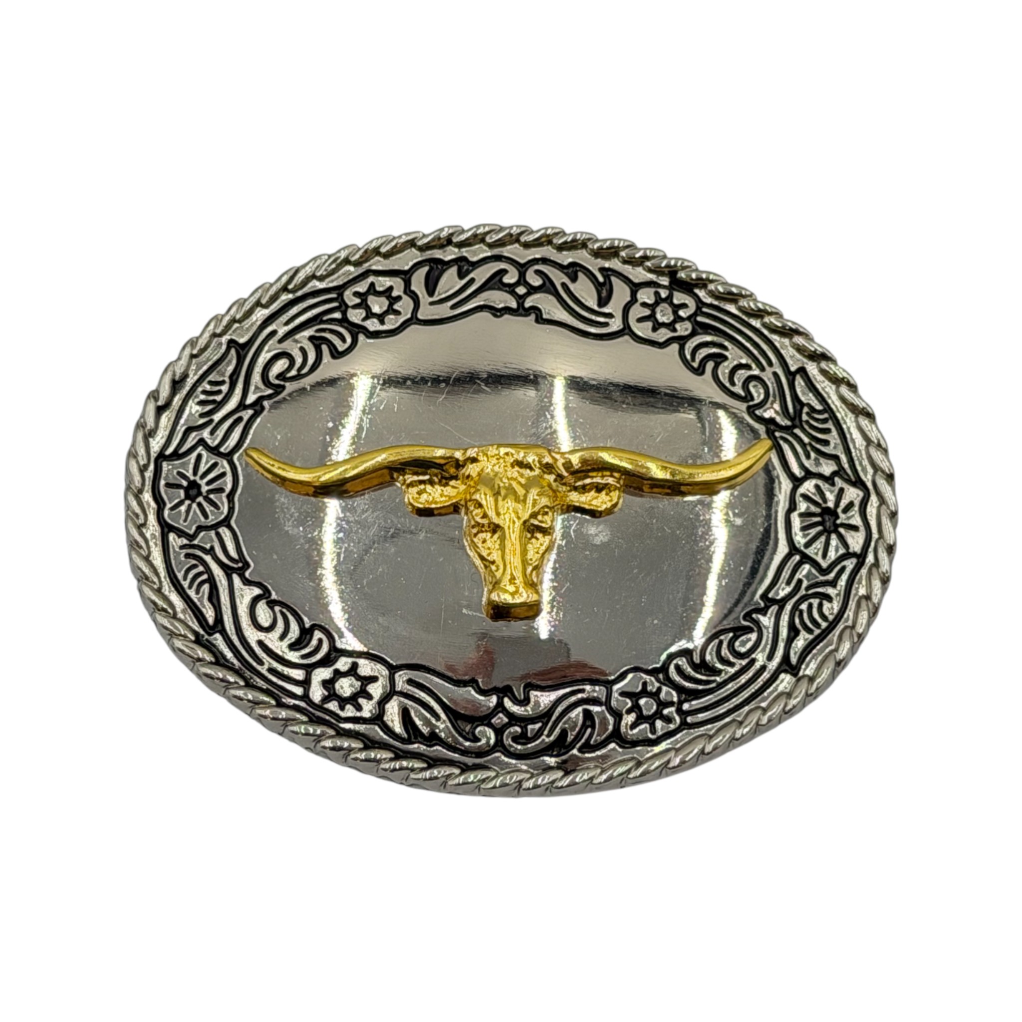 HEBILLA ALPACAR VAQUERA ESPEJO PLATA TORO.