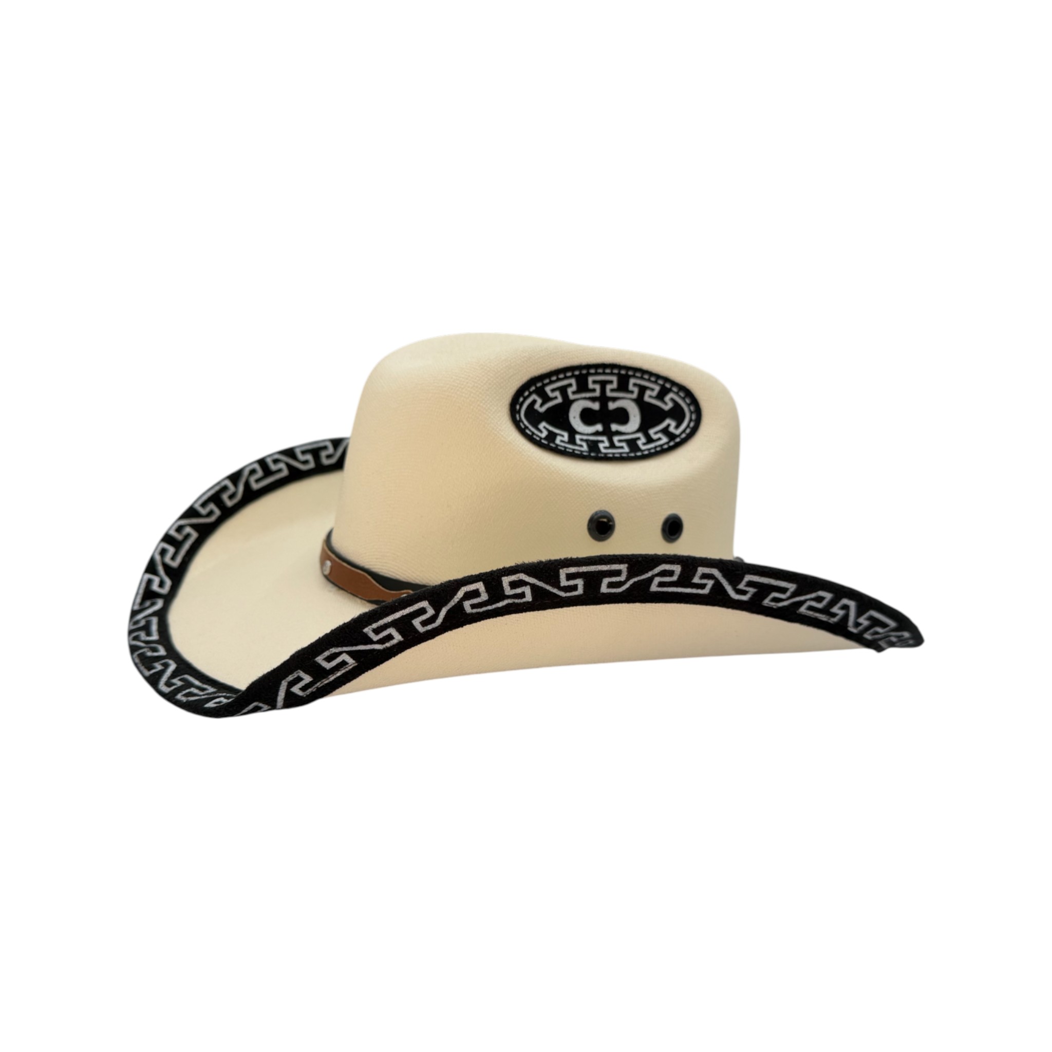 SOMBRERO BONANZA NIÑO LONA GRECA NEGRO.