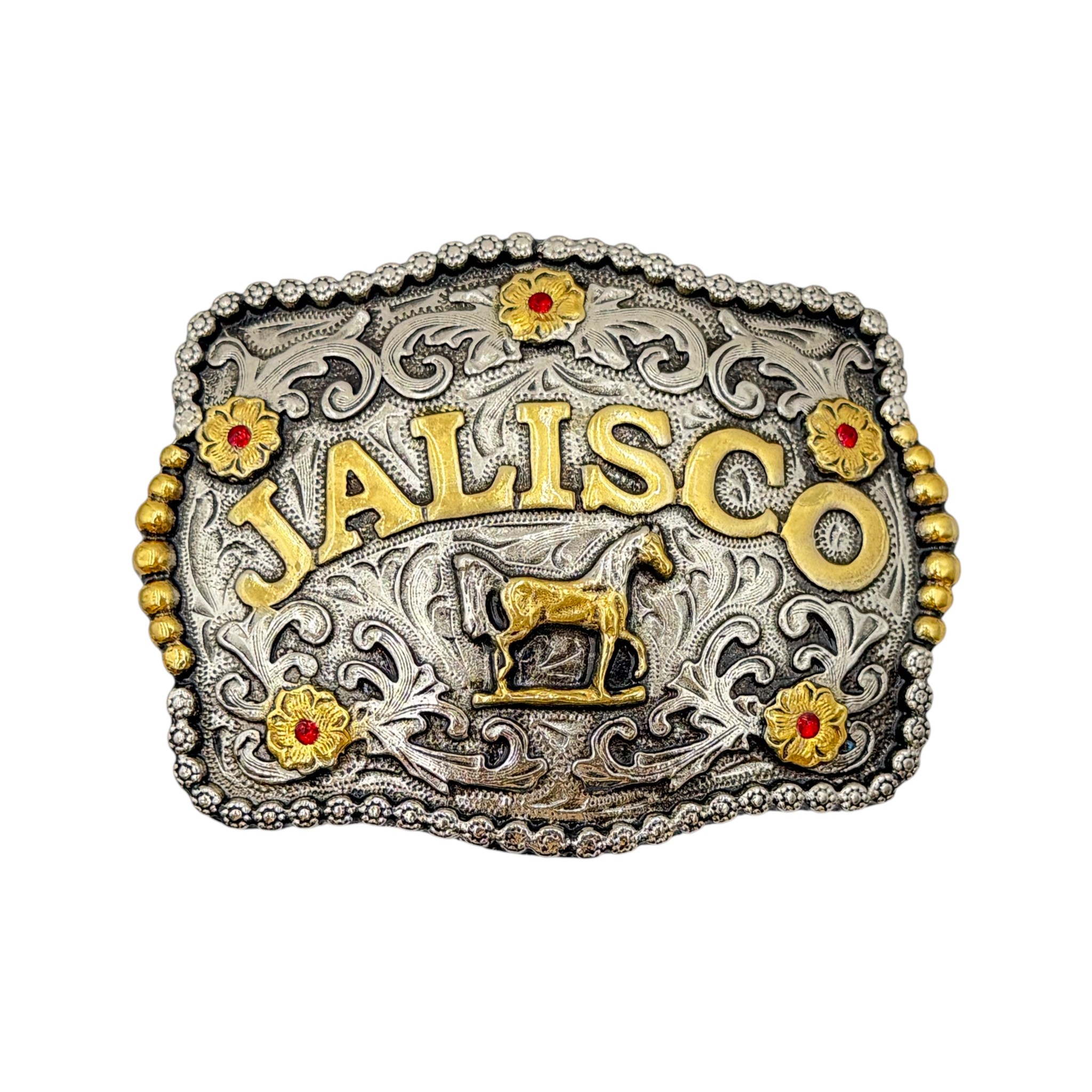 HEBILLA VAQUERA GRABADA JALISCO