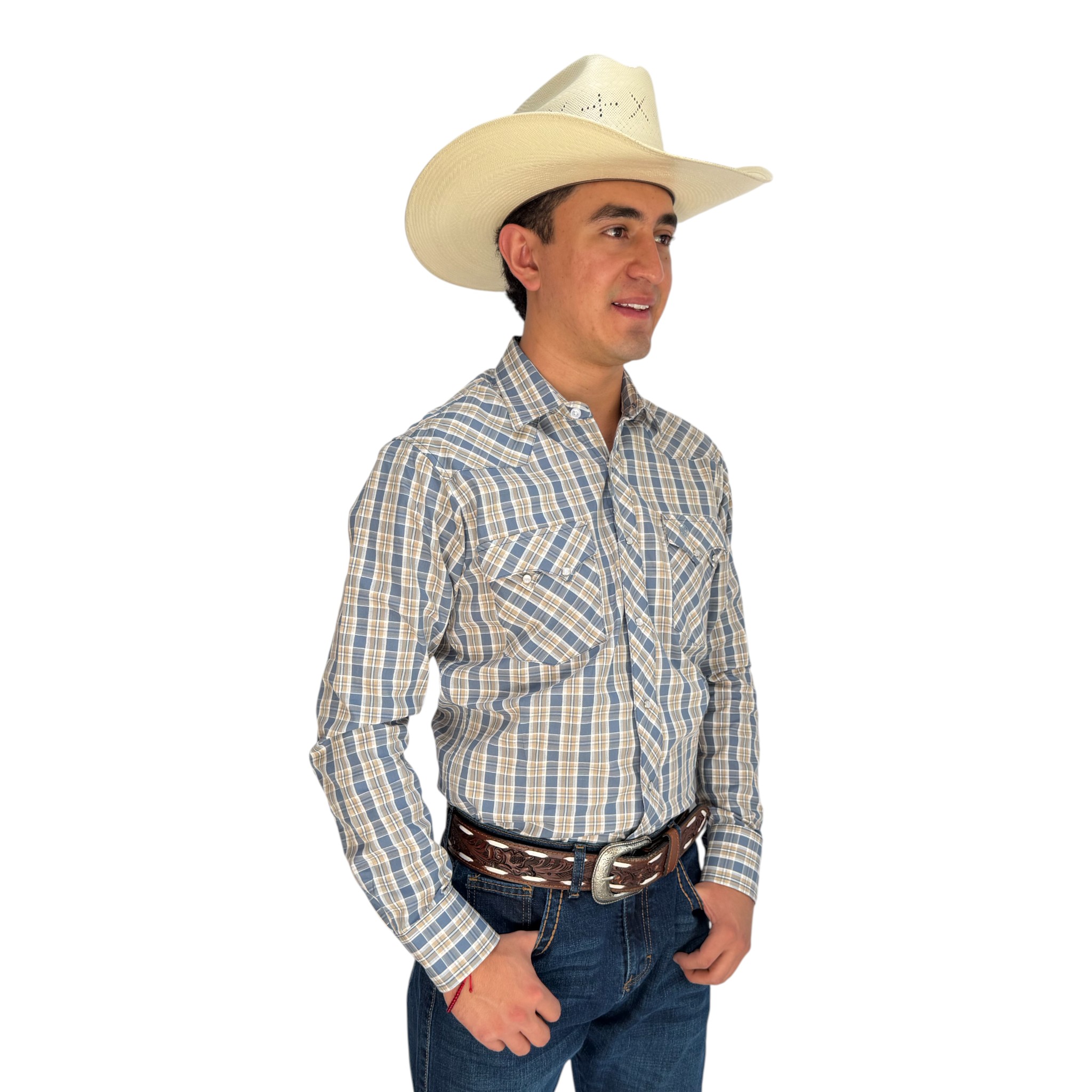 IMG_4660-Photoroom CAMISA VAQUERA CUADROS TRICOLOR BLANCO AMARILLO Y AZUL