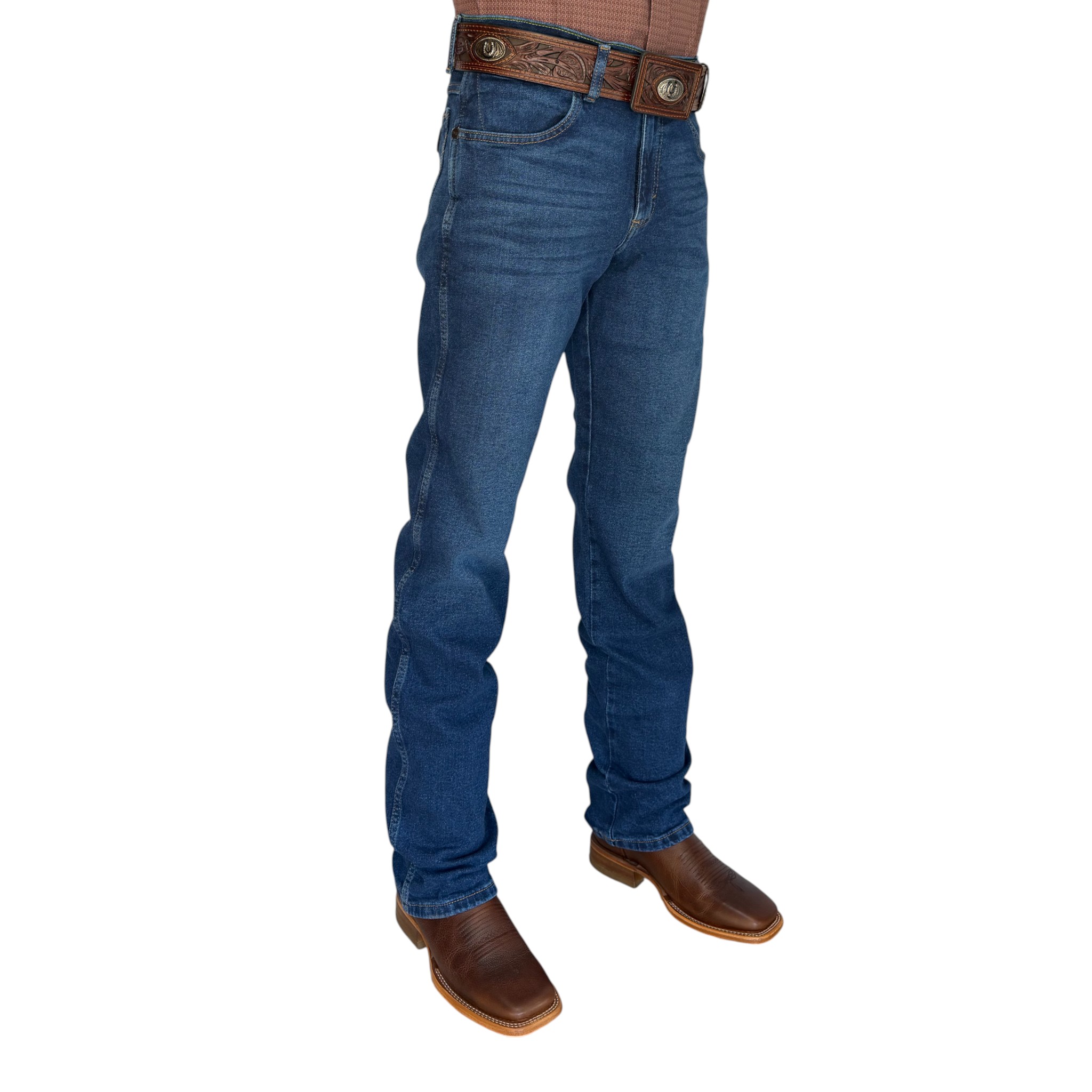 PANTALÓN DE MEZCLILLA WRANGLER SLIM FIT AZUL MEDIO