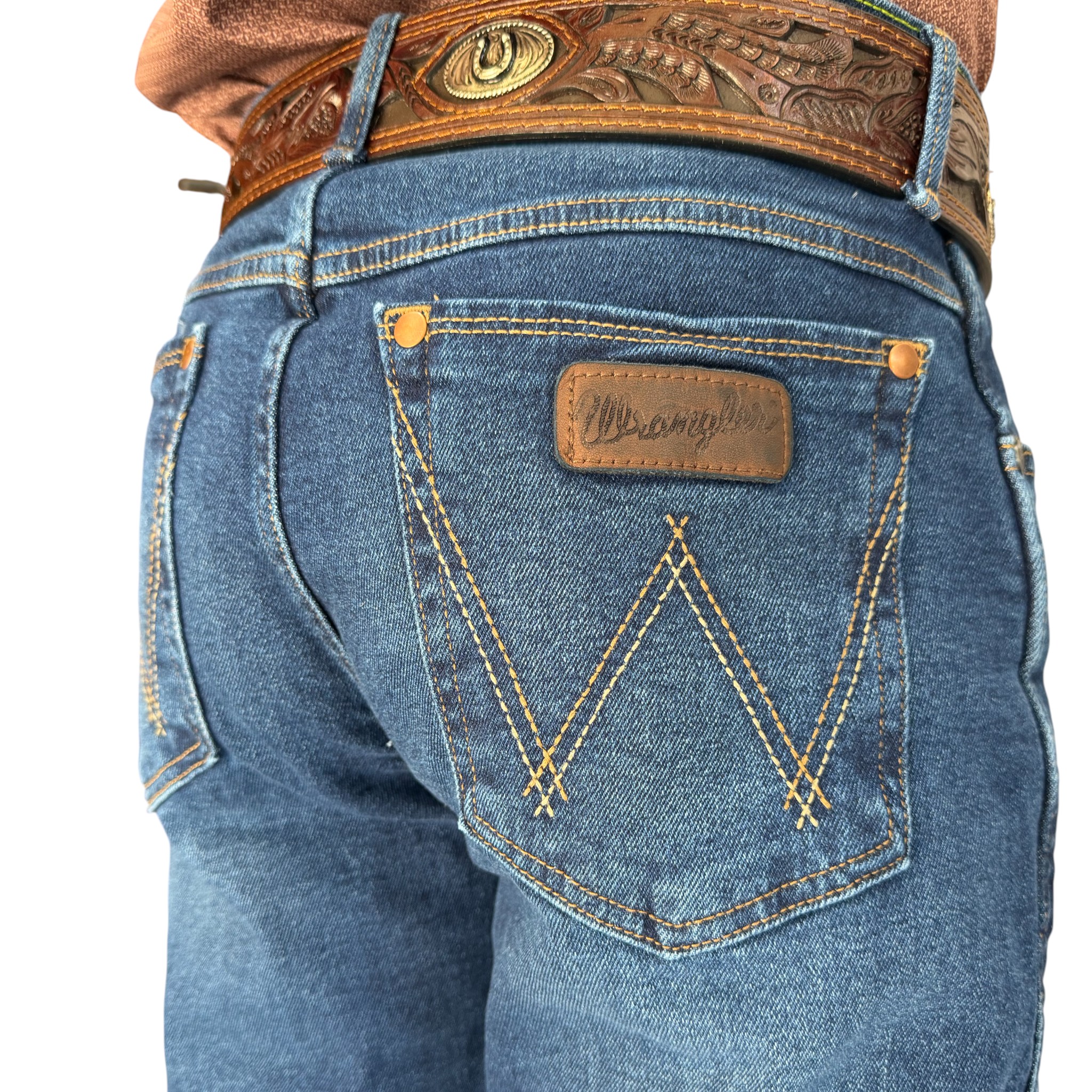 PANTALÓN DE MEZCLILLA WRANGLER SLIM FIT AZUL MEDIO