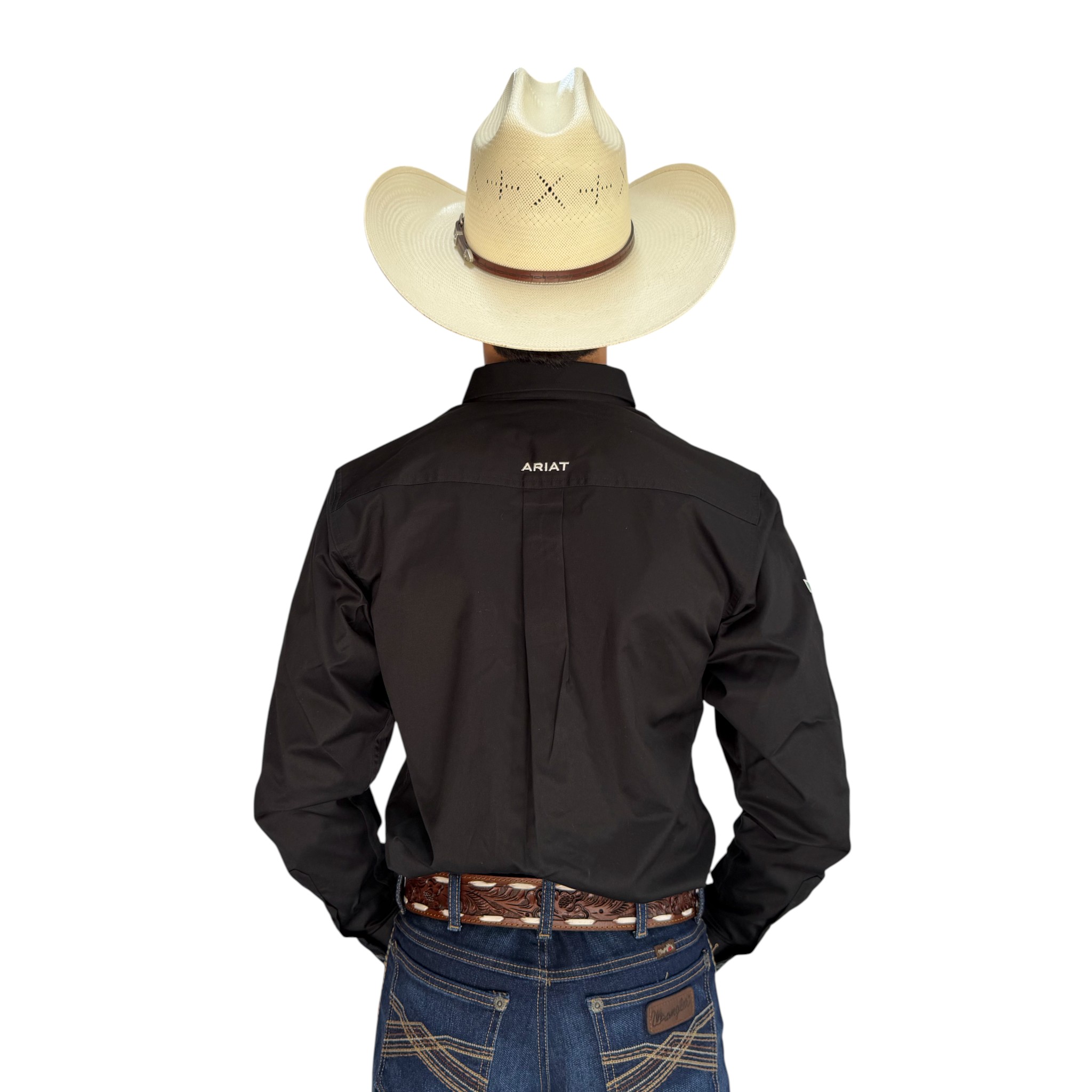 CAMISA ARIAT TEAM LOGO MÉXICO NEGRO