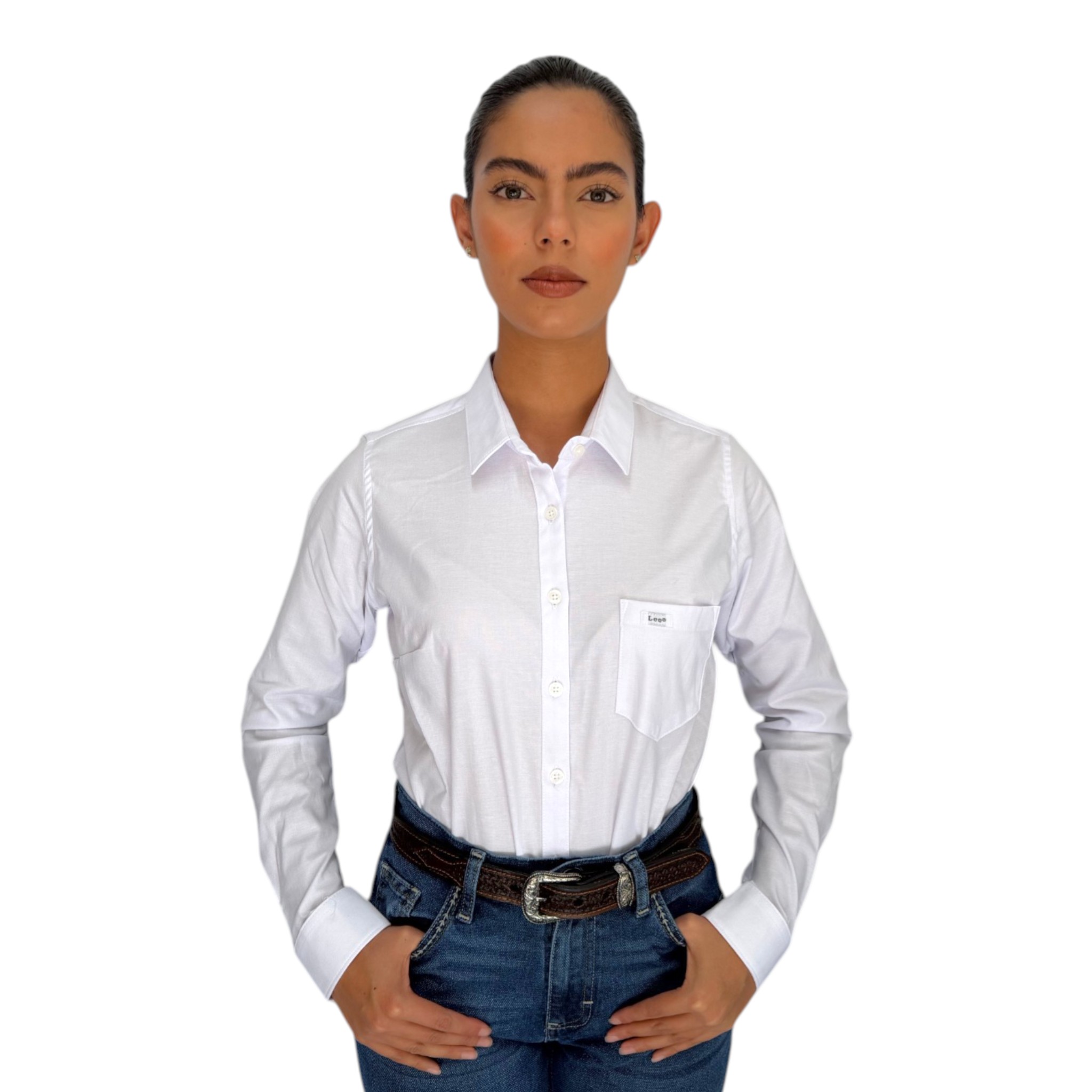 IMG_4714-Photoroom CAMISA WRANGLER DAMA BLANCA LISA CLÁSICA