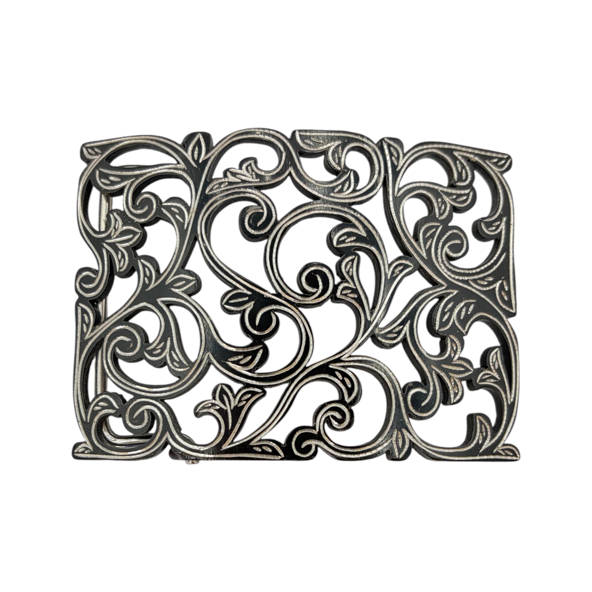 HEBILLA RESACADA FINA NEGRA GUIA.