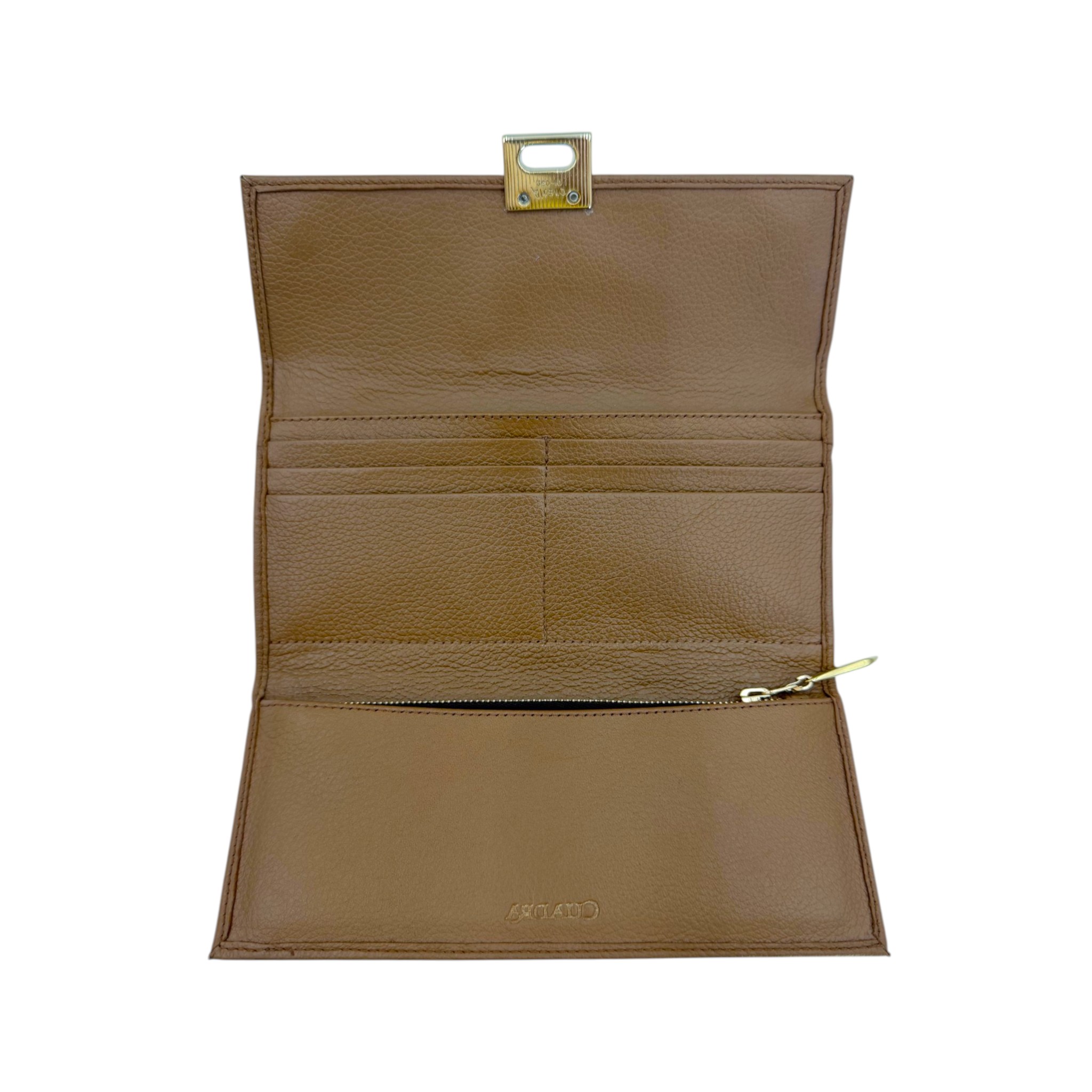 CARTERA CUADRA DAMA CAIMAN BRONCE ARENA.