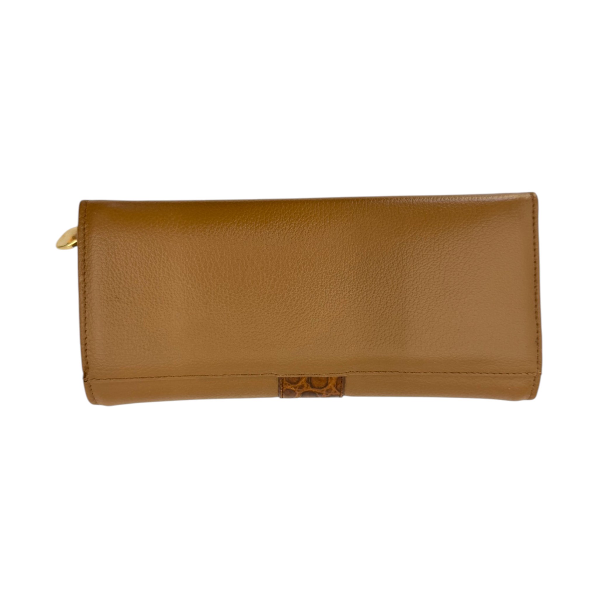 CARTERA CUADRA DAMA CAIMAN BRONCE ARENA.