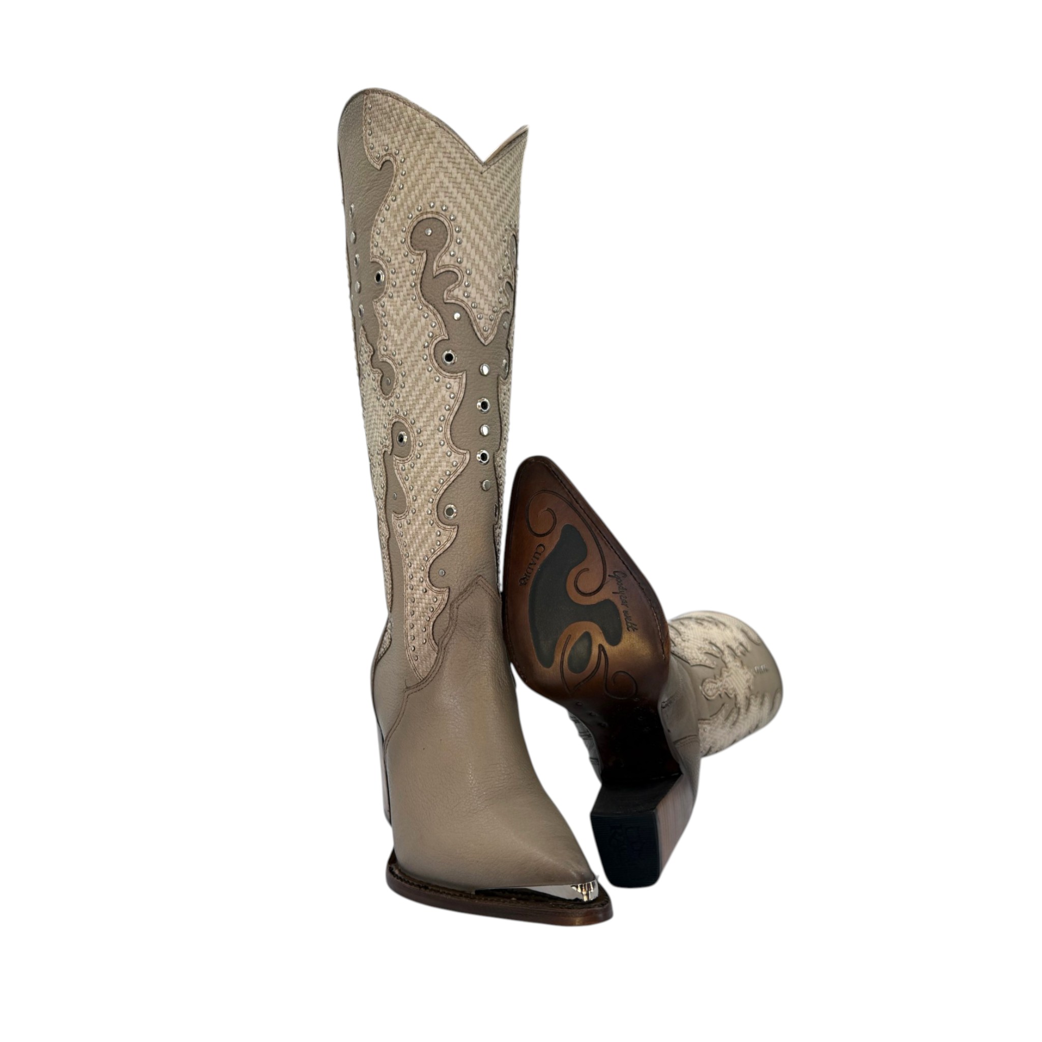 BOTA CUADRA PARA DAMA EN PIEL GENUINA DE RES AUSTRIA PATHE.