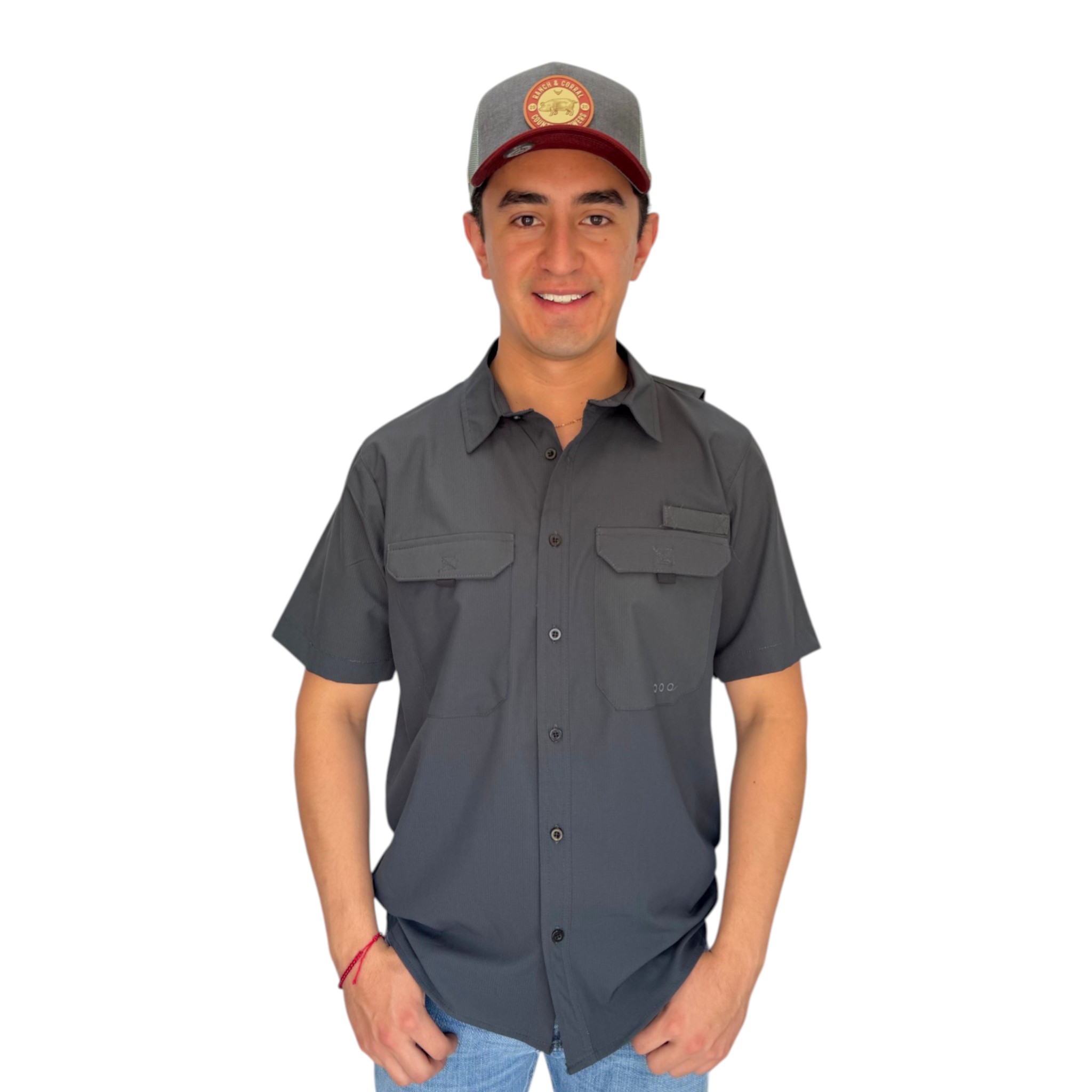 IMG_5253-Photoroom CAMISA REPLICADOS TIPO PESCADOR MANGA CORTA COLOR GRIS.