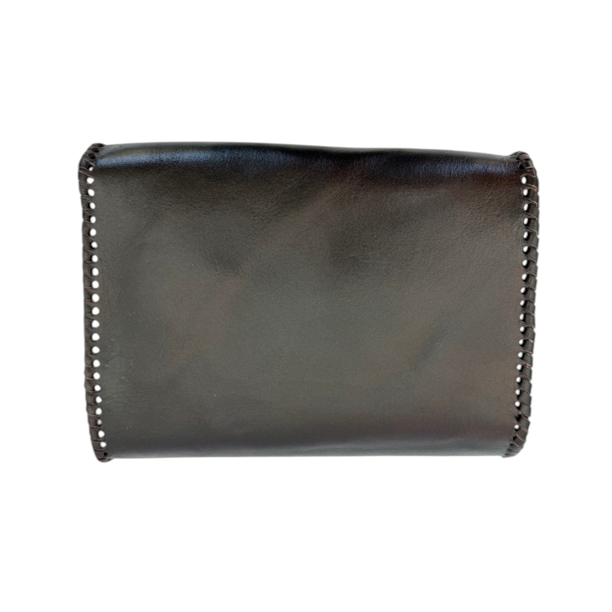 BOLSA CINCELADA ARTESANAL CUADRADA CAFÉ RUSTICO.