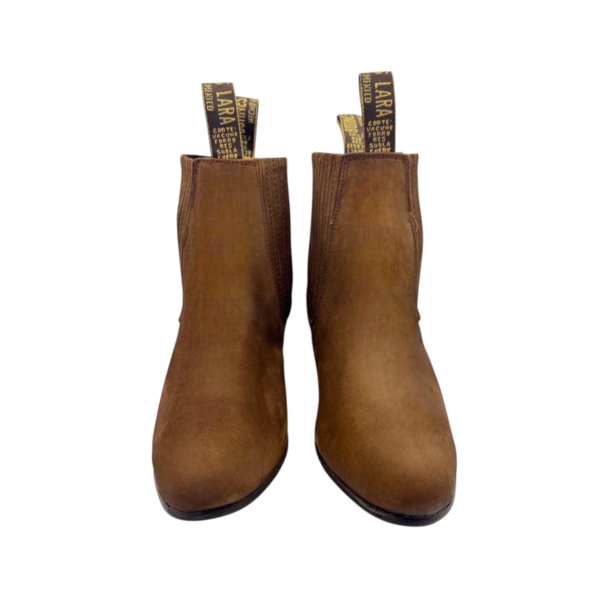 BOTIN LA ESPUELA SUELA DE CUERO NOBUCK TABACO.