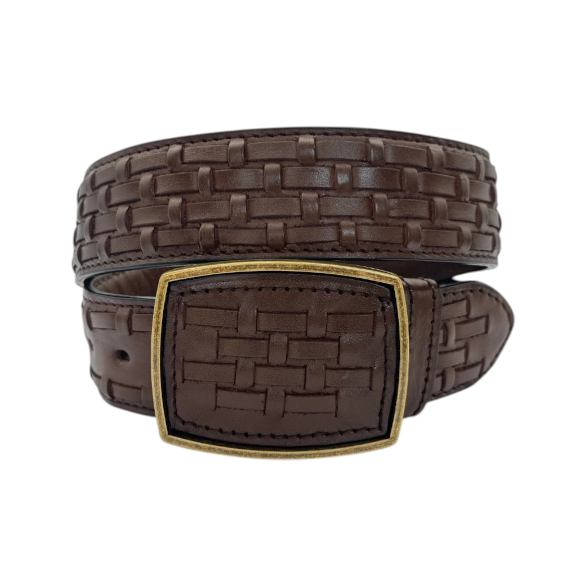 CINTO DE ADULTO TEJIDO DE PETATILLO COLOR CAFÉ.