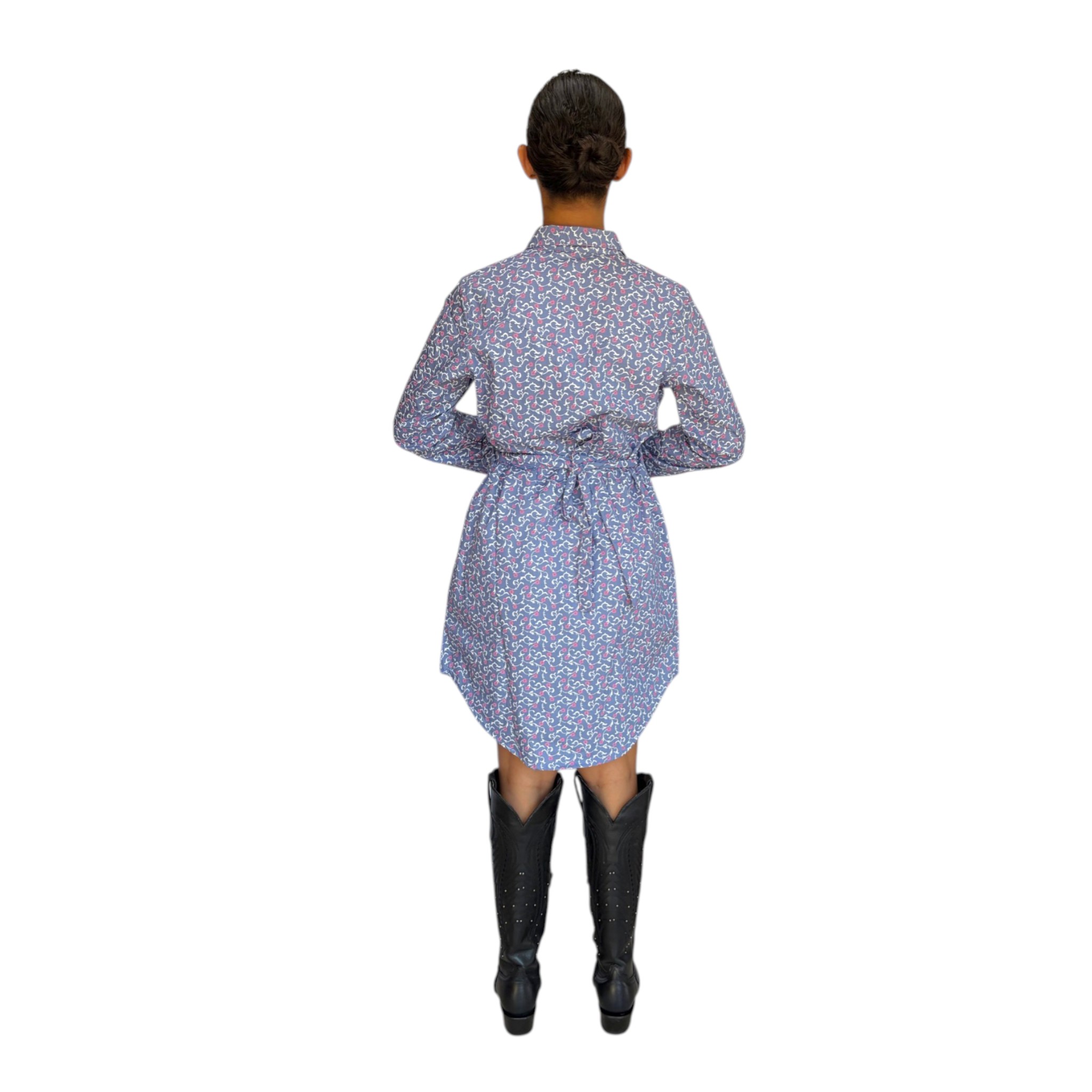 VESTIDO WRANGLER PARA DAMA MODELO FLOR COLOR MORADO.